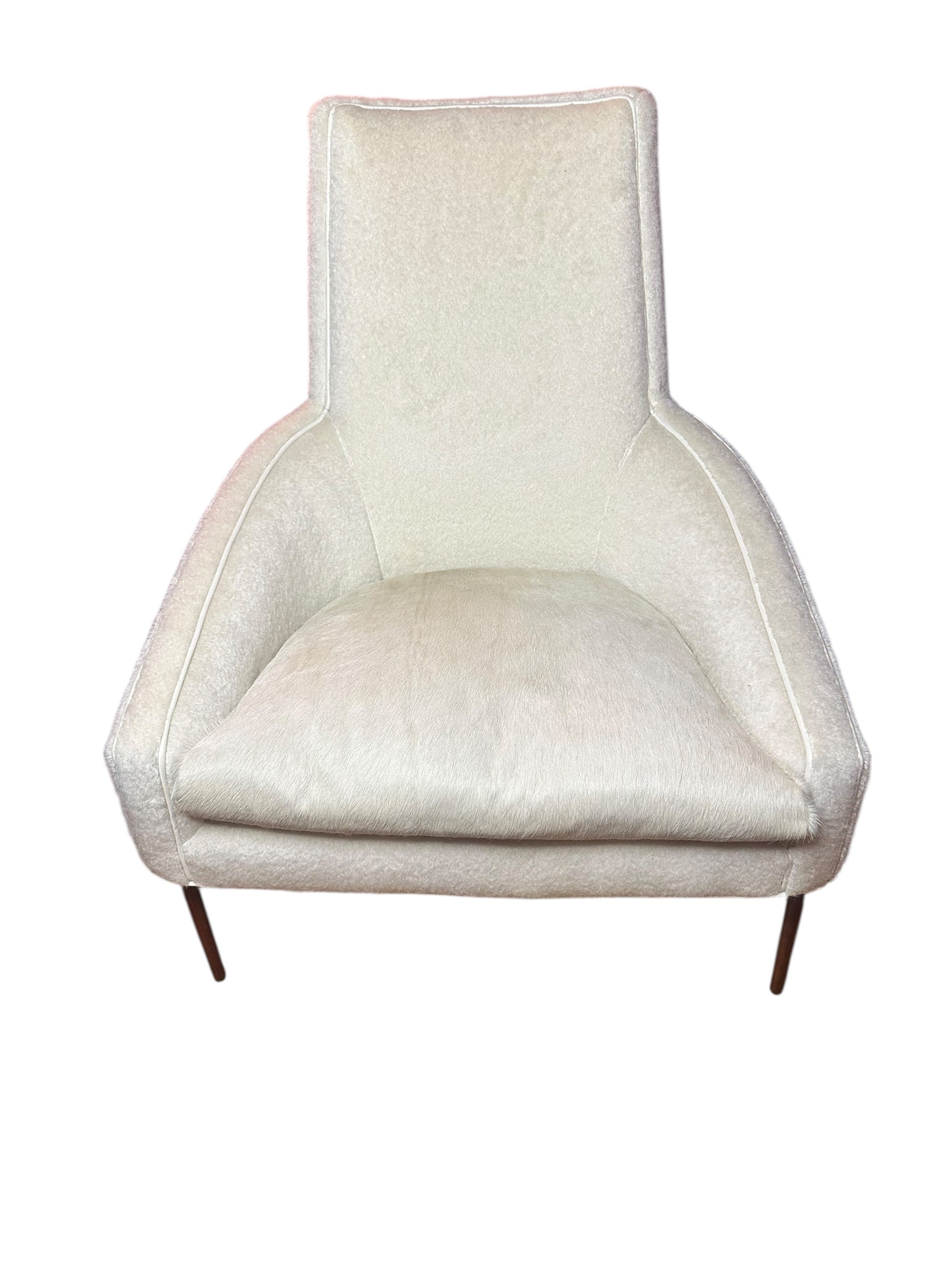 Mid Century Modern Lawrence Peabody High Back Lounge Chair Newly Upholstered