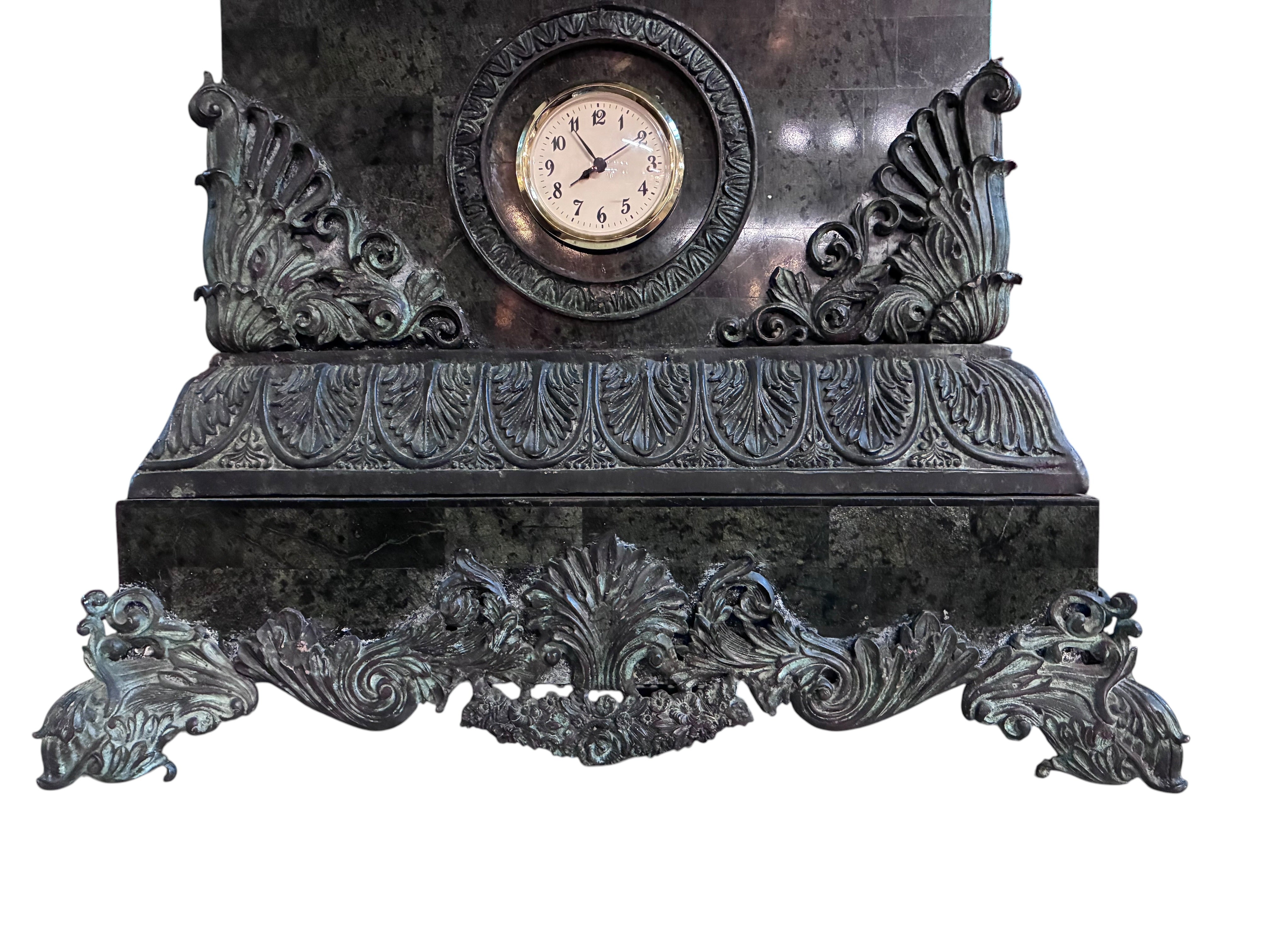HOLD - Antique French Marble Lion Mantel Clock