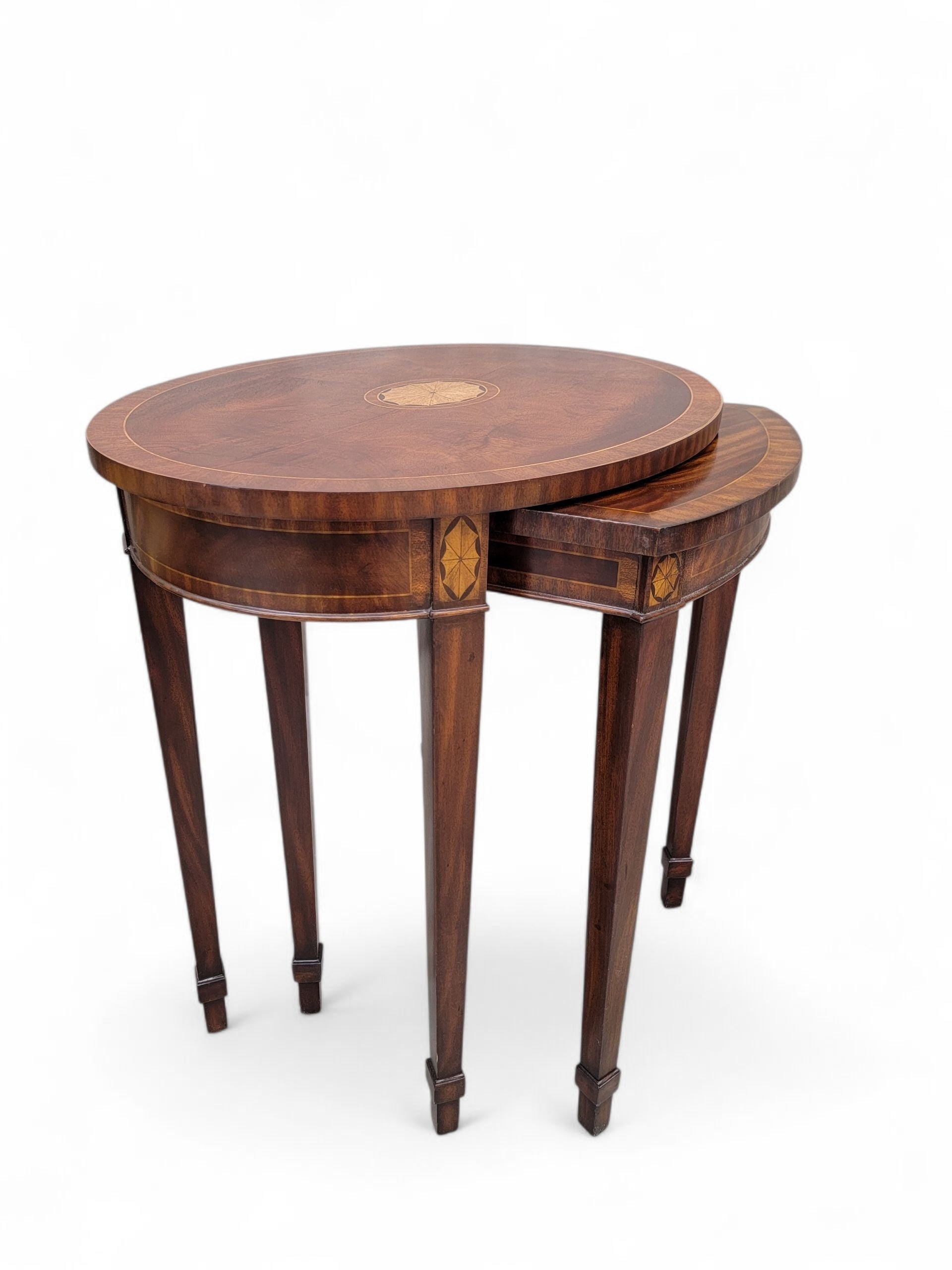 Vintage Regency Style Inlaid Nesting Tables by Maitland Smith