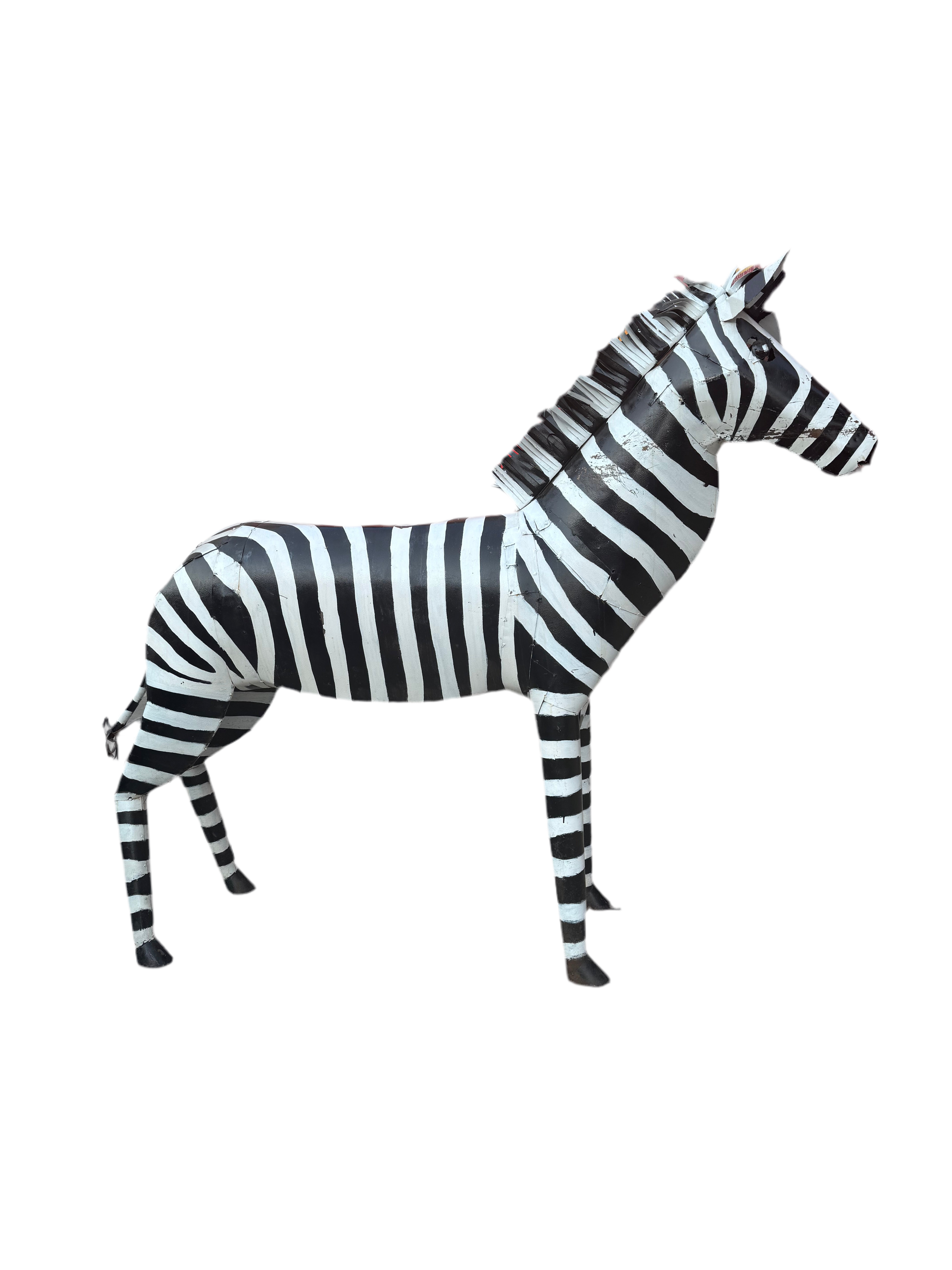 Vintage Life Side Metal Zebra Garden Statues - Pair