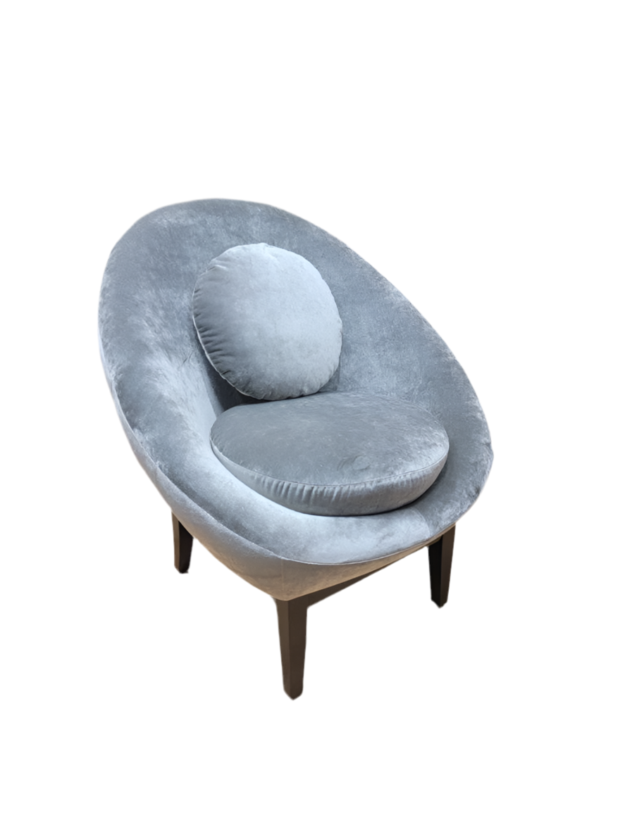 Mid Century Modern French Modernist Jean Royère Style Chair Newly Upholstered