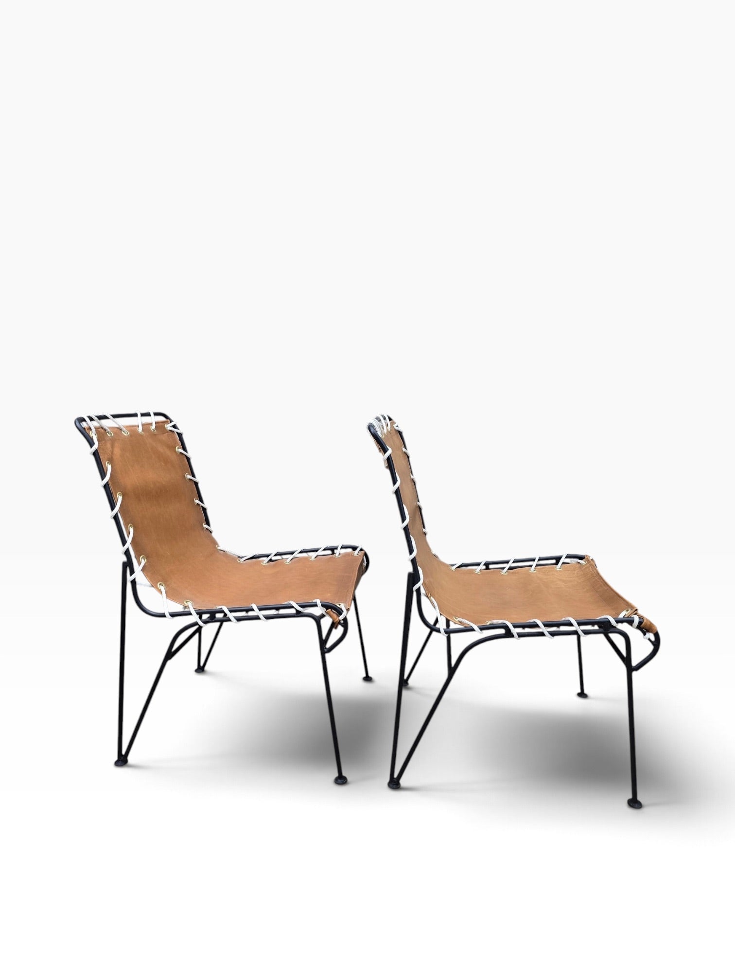 Pair of Pipsan Saarinen Swanson for Ficks Reed Sol-Air Lounge Chairs in Edelman Leather