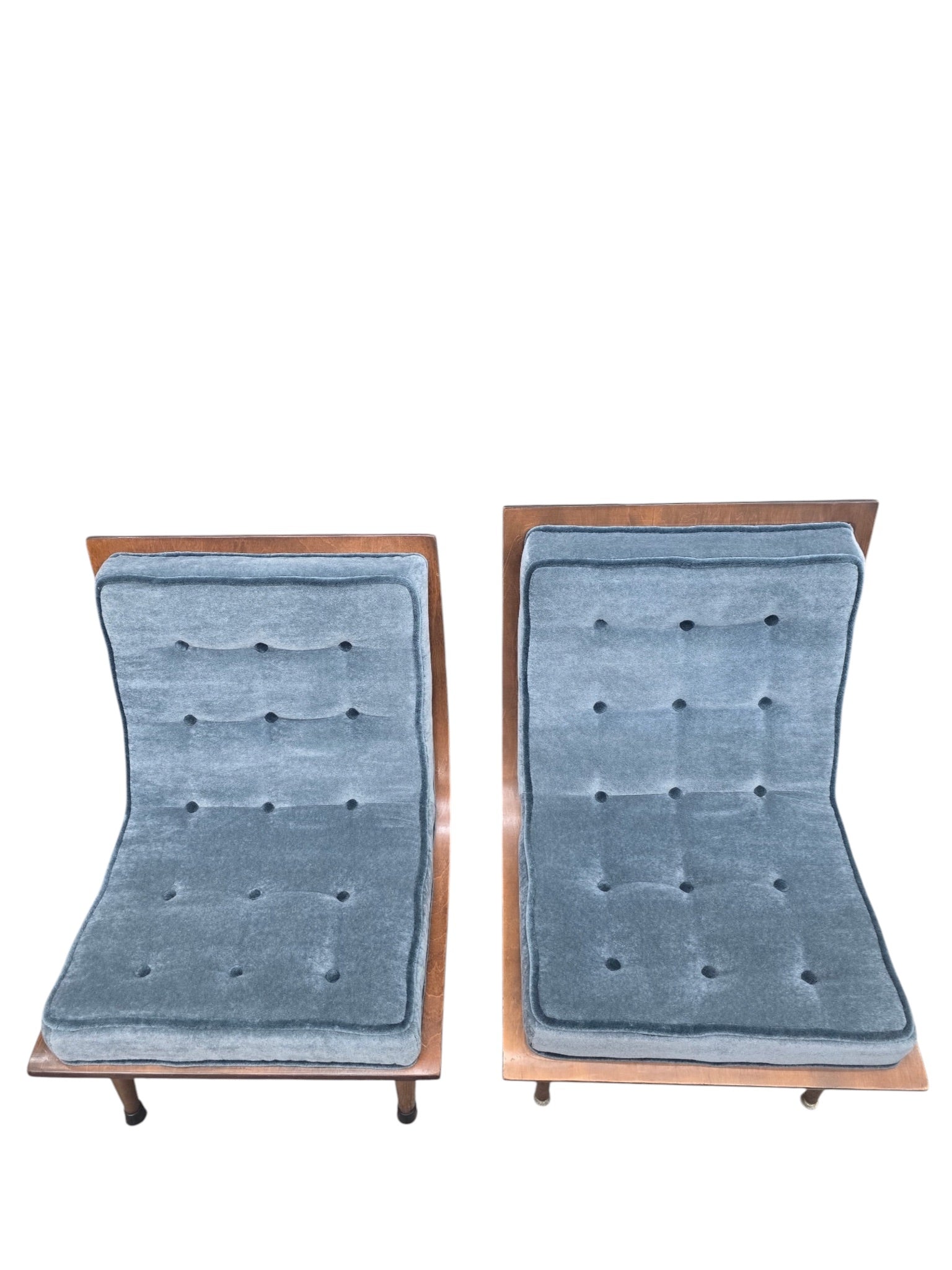 MCM Bentwood Scoop Chairs by Carter Brothers Newly Reupholstered - Set of 2
