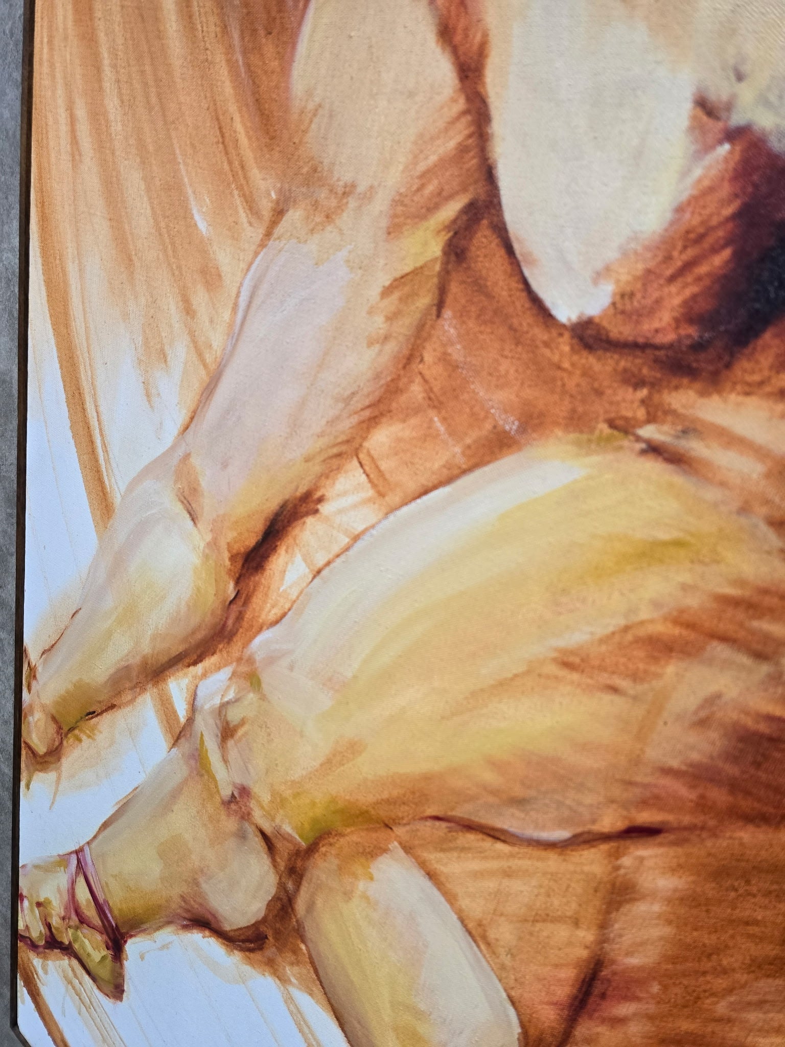 Vintage Oil Painting of Ballet Dancers