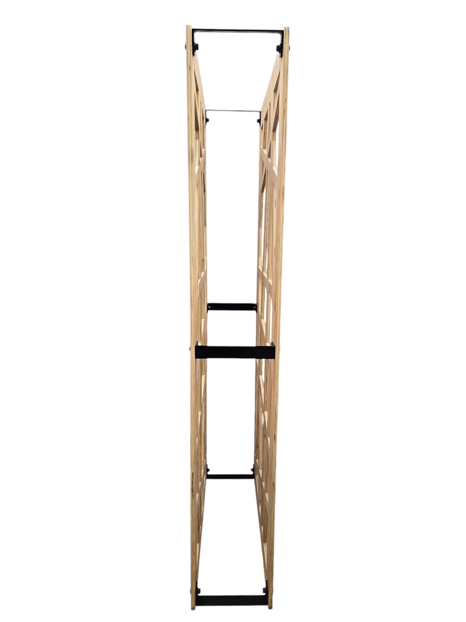 Shiner International Sculptural Geometric Wood Étagère
