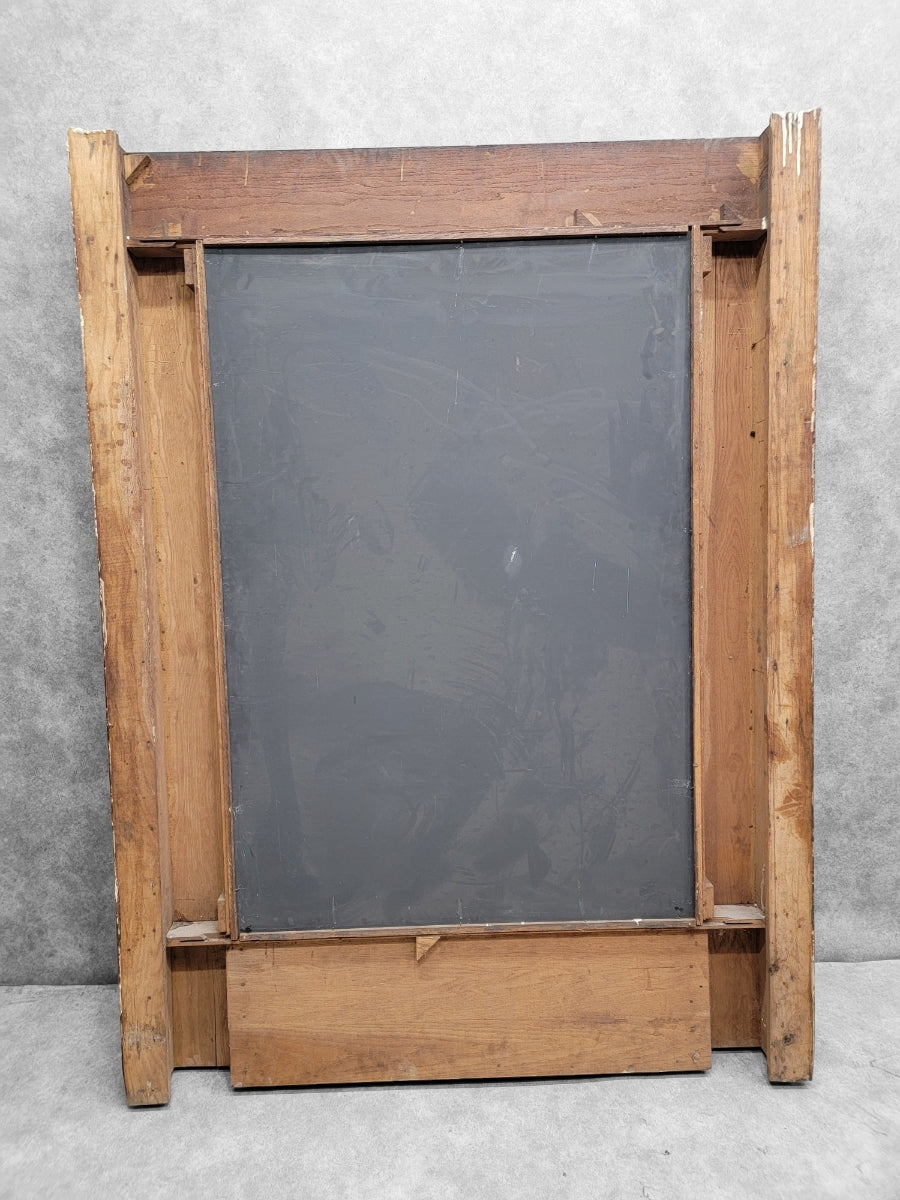 Antique Victorian Quarter-Sawn Oak Salvaged Console Pier Mirror