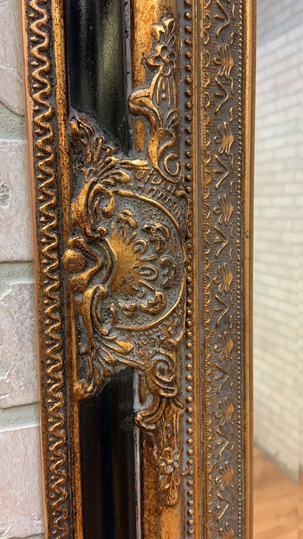 Vintage Colonial Baroque Style Wall Mirrors - Pair