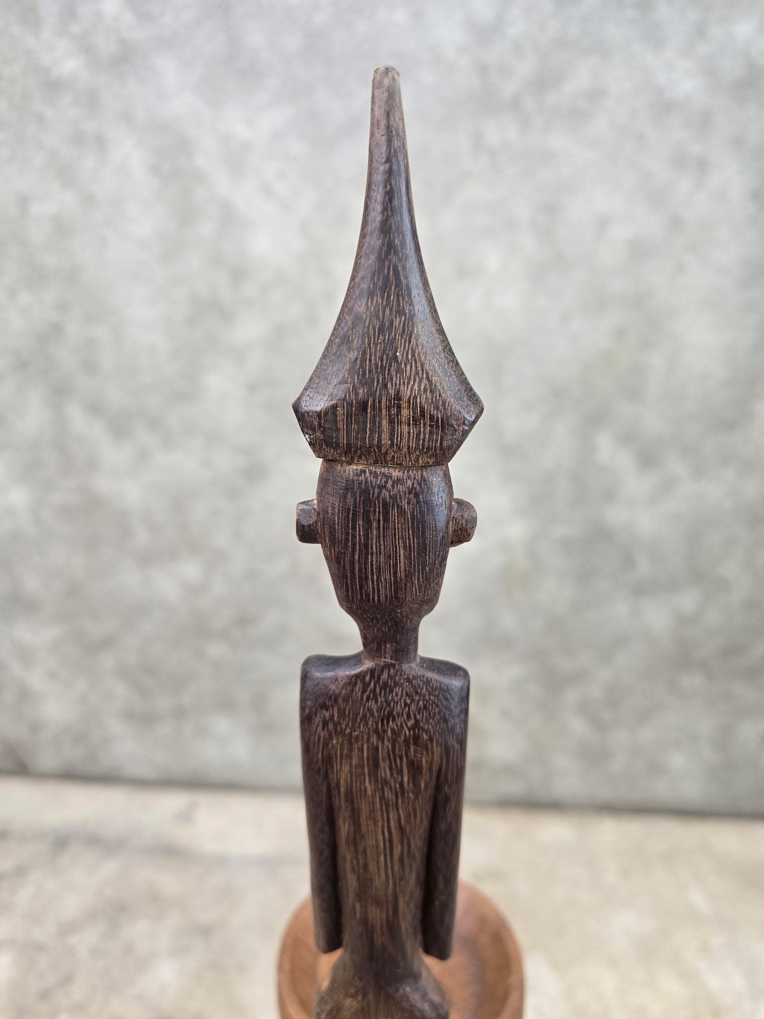 Tribal Carved Wood Figural Drink Stands/Pedestals – Pair
