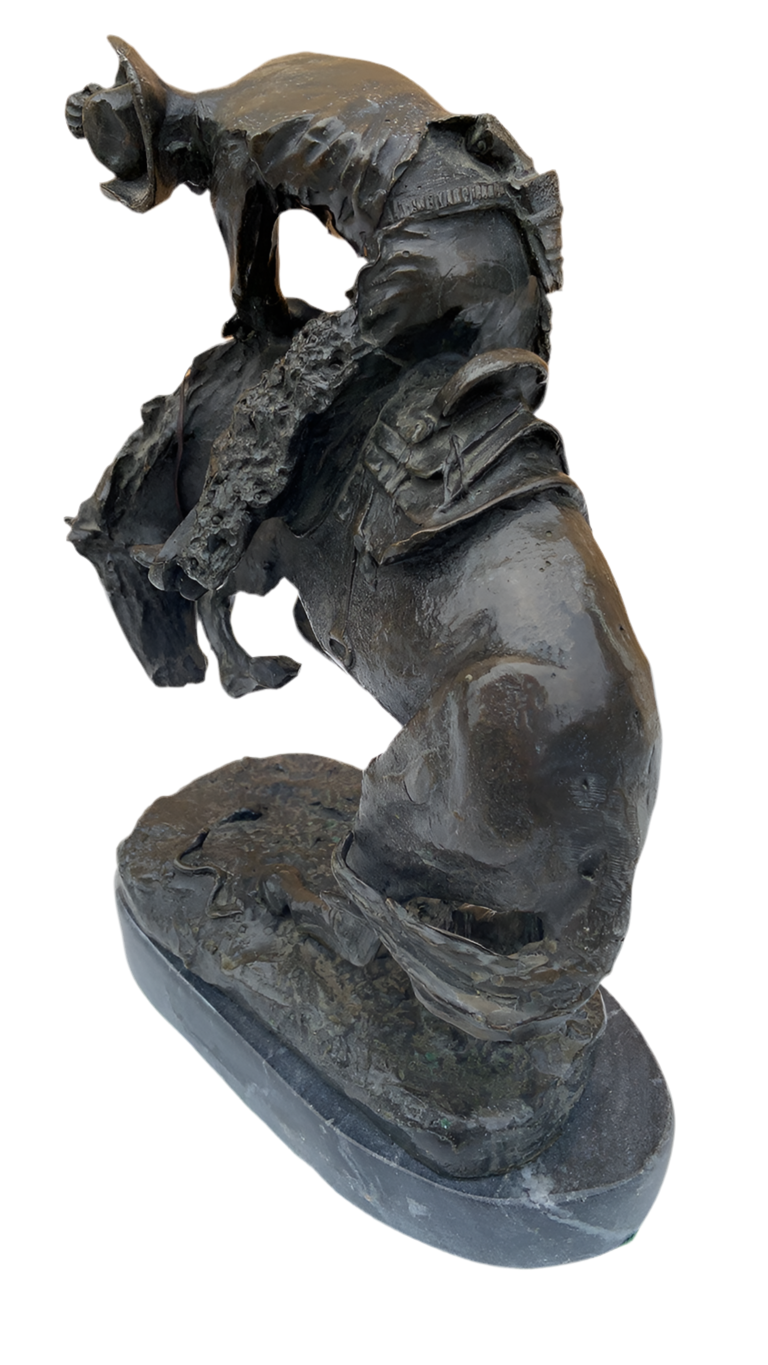 Vintage Rattlesnake by Frederic Remington Sculpture Statue