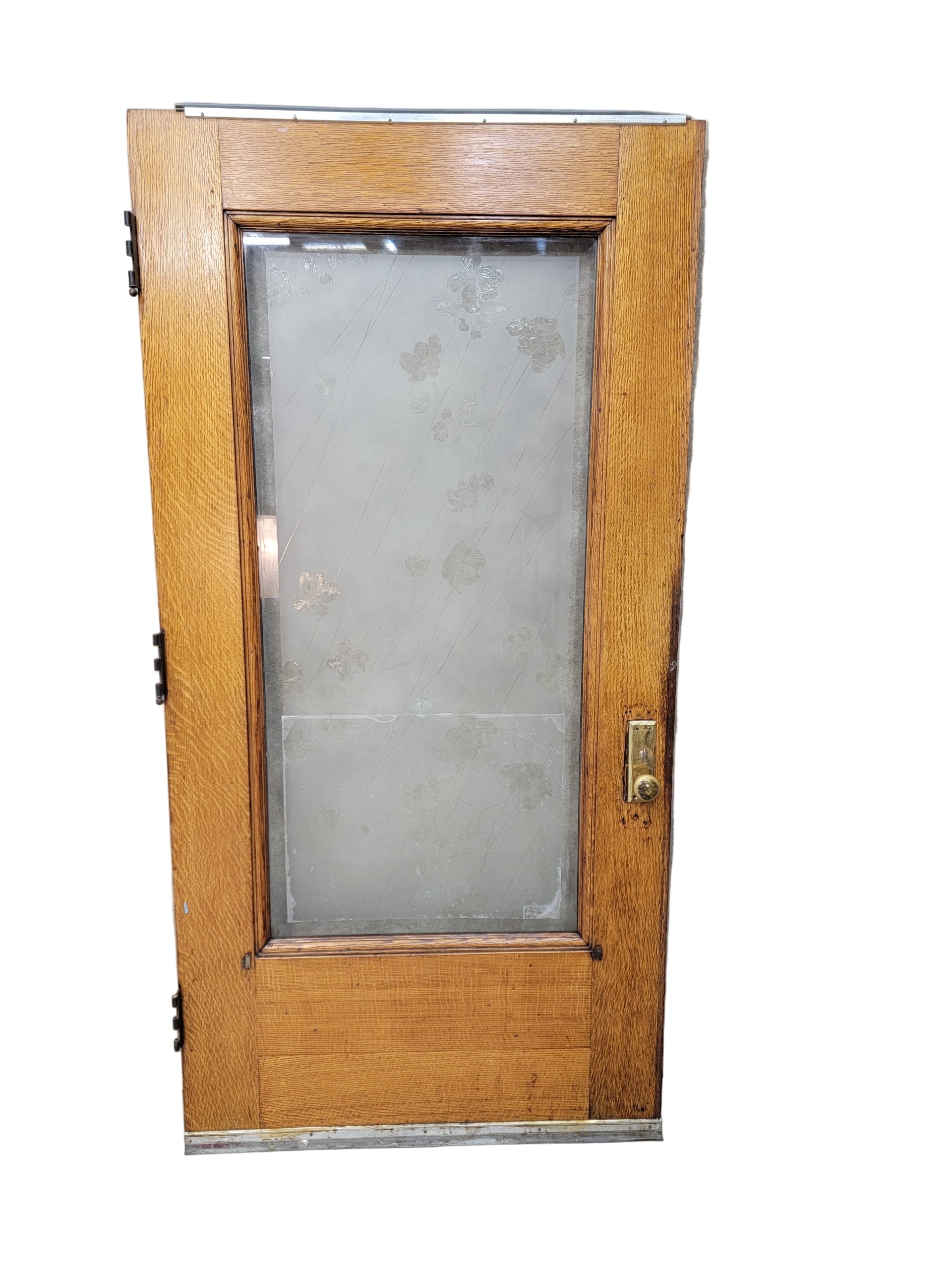 HOLD - Antique Monumental Salvaged Carved Entrance Door