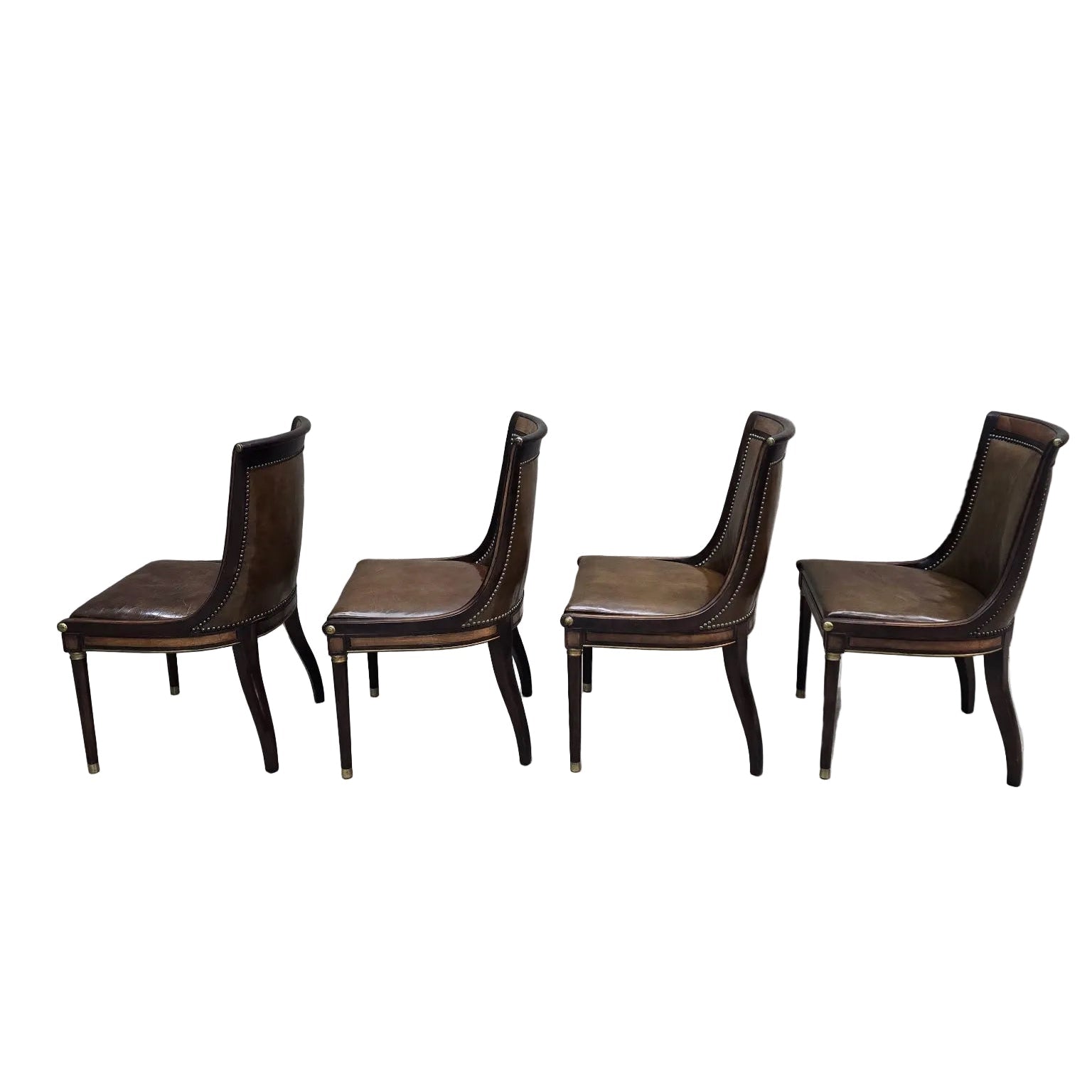 Vintage Neoclassical Style Slipper Dining Chairs by Oxford LTD – 6