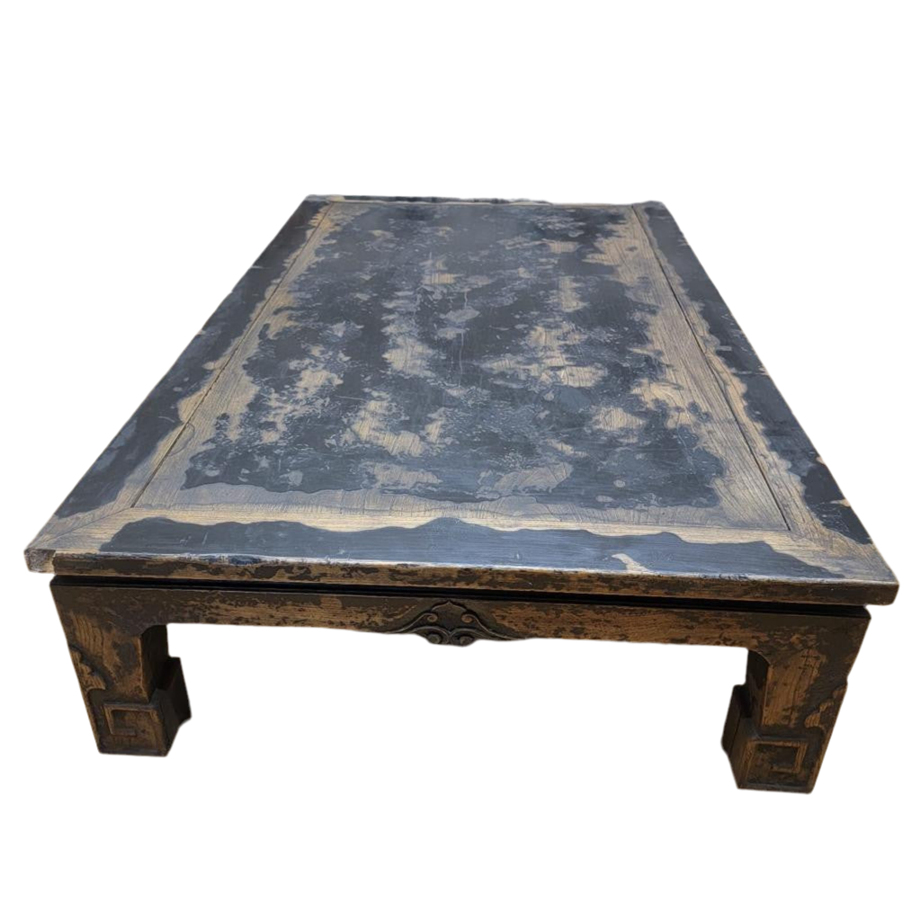 Antique Shanxi Province Elm Coffee Table Cut From Chinese Bed