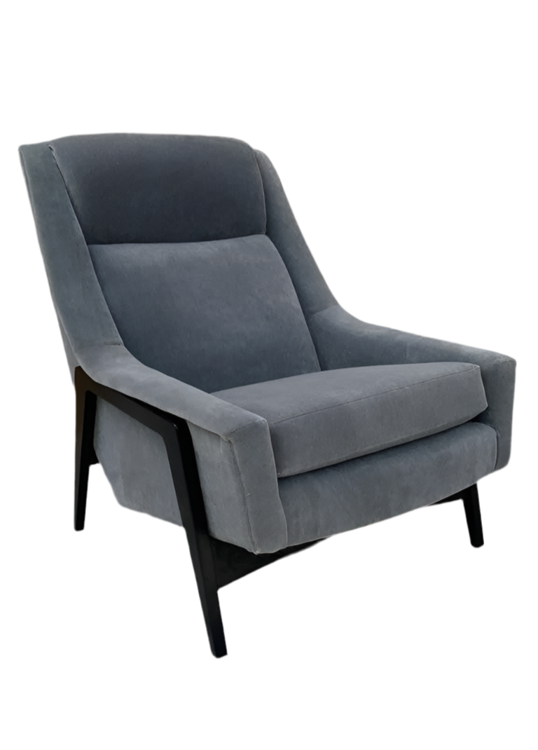 Mid Century Modern Folke Ohlsson Lounge Chair by DUX Newly Upholstered in Mohair