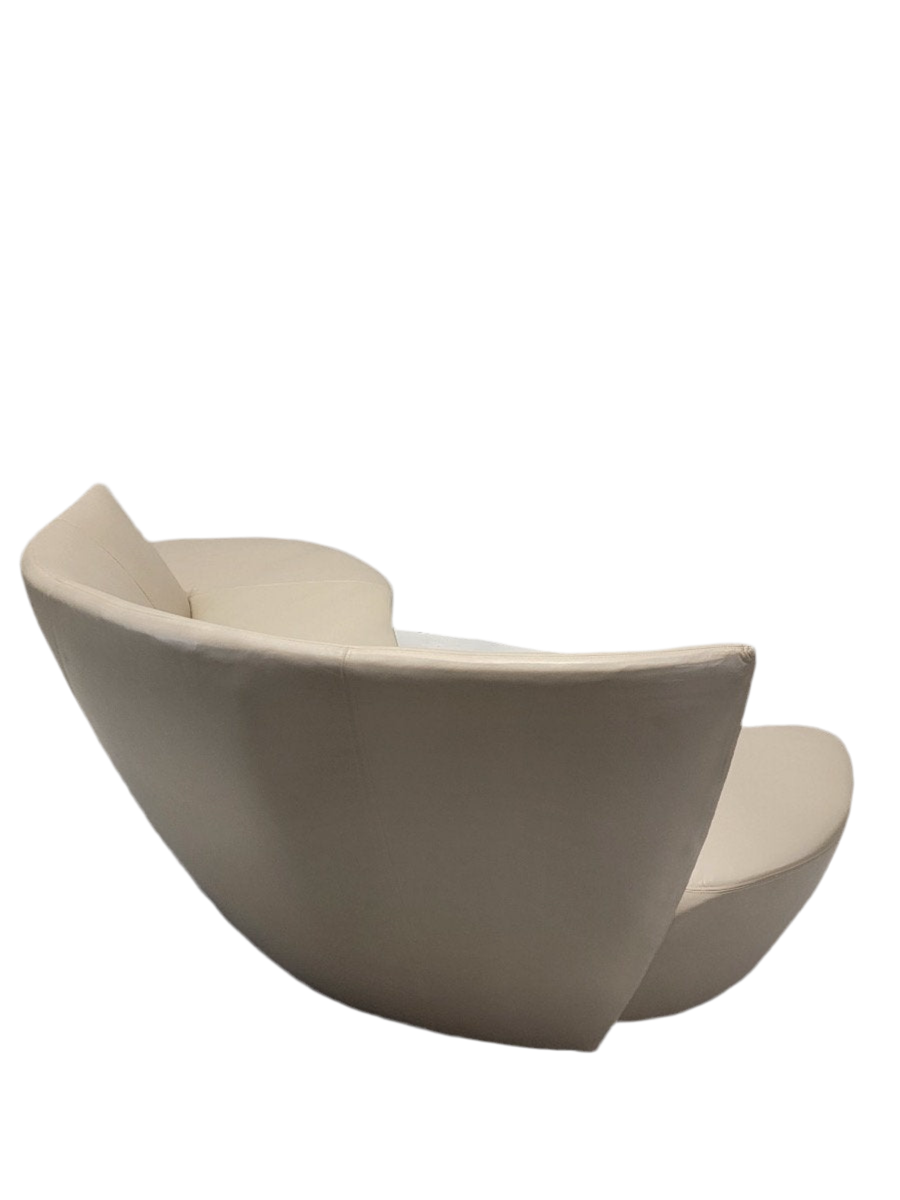 MCM Vladimir Kagan Serpentine Bilbao Sofa Newly Upholstered in Leather