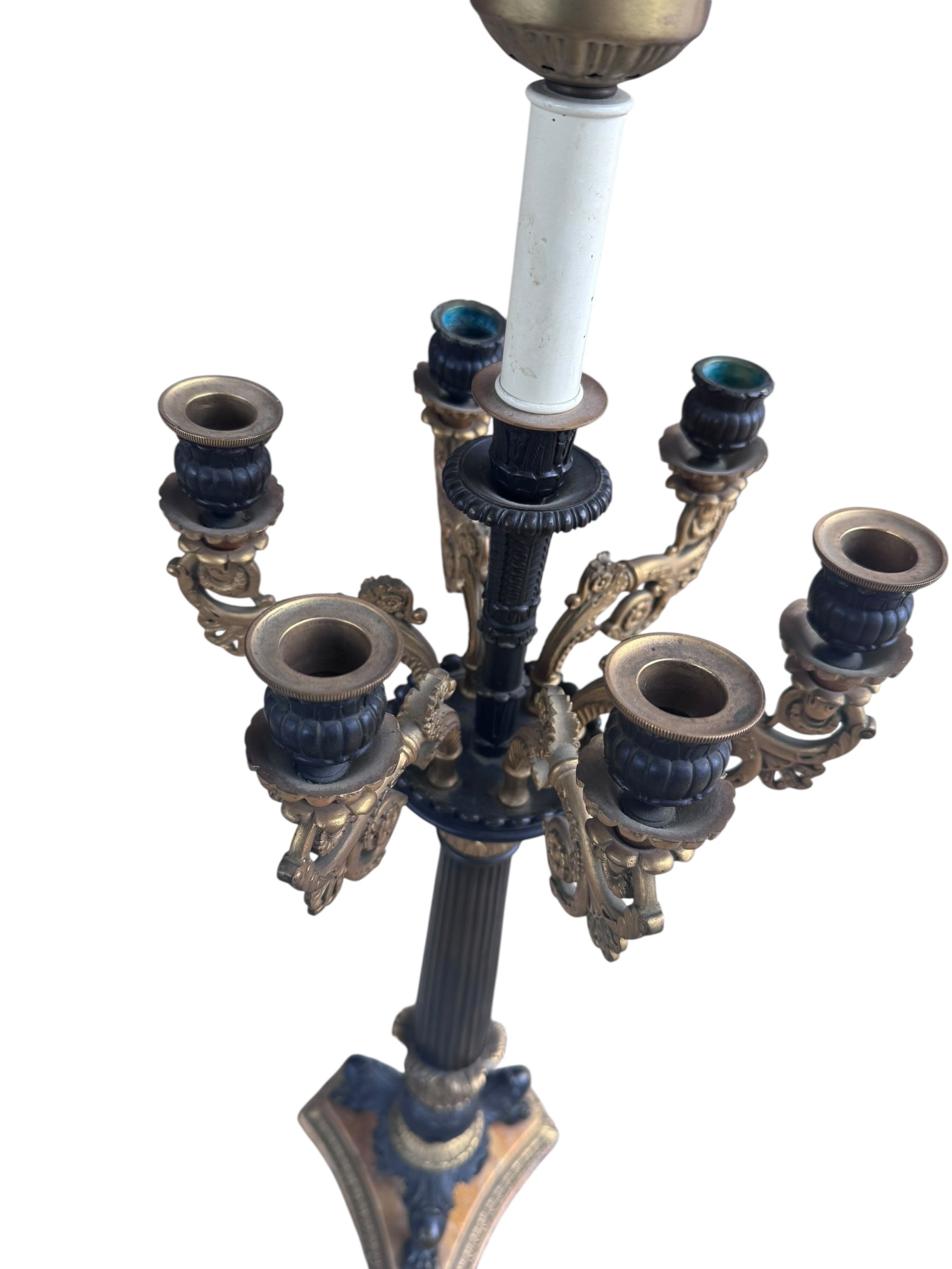 Antique 19th Century French Empire Candelabra Lamp
