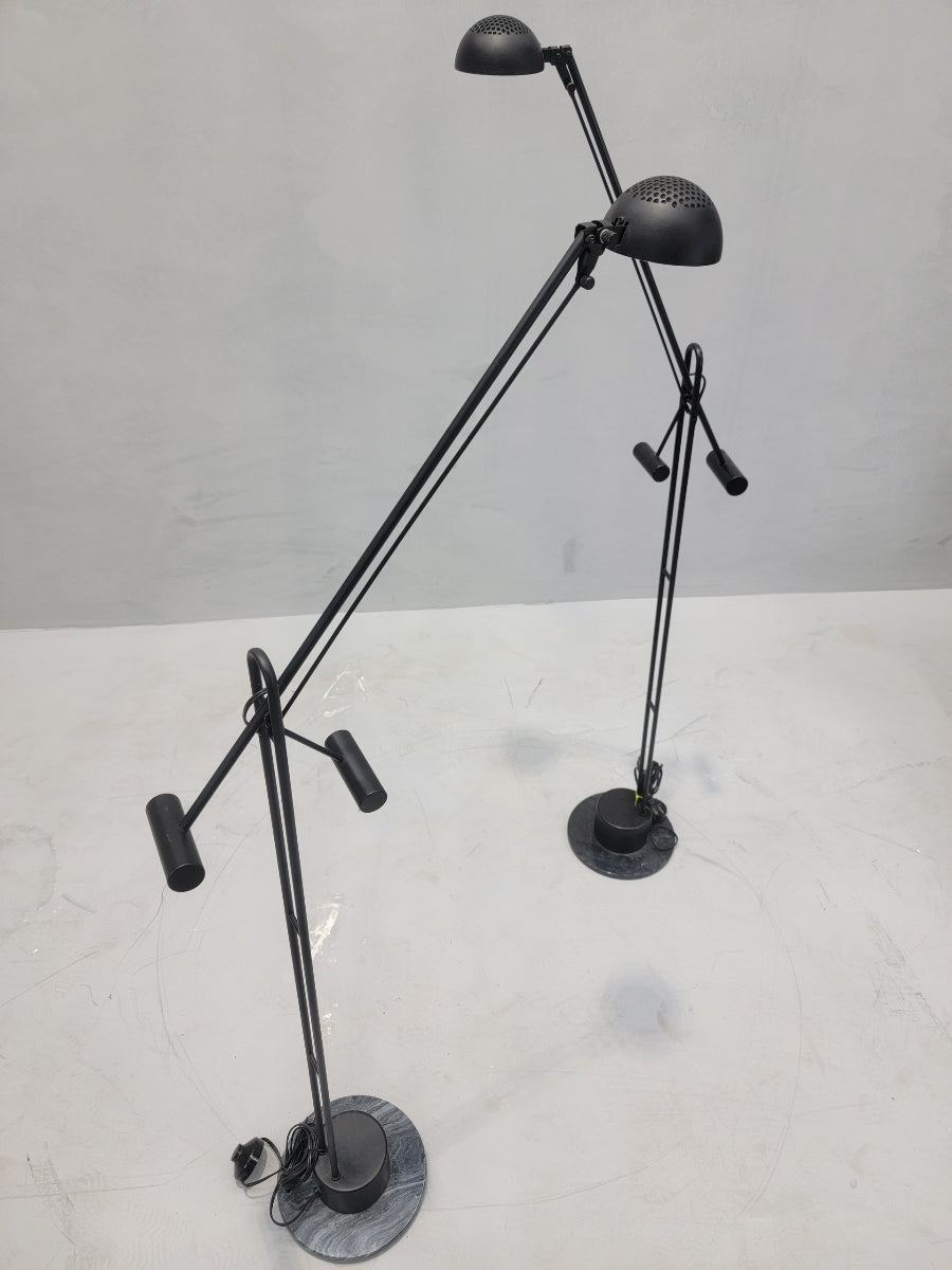 Vintage Postmodern Crane Form Floor Lamps - Pair