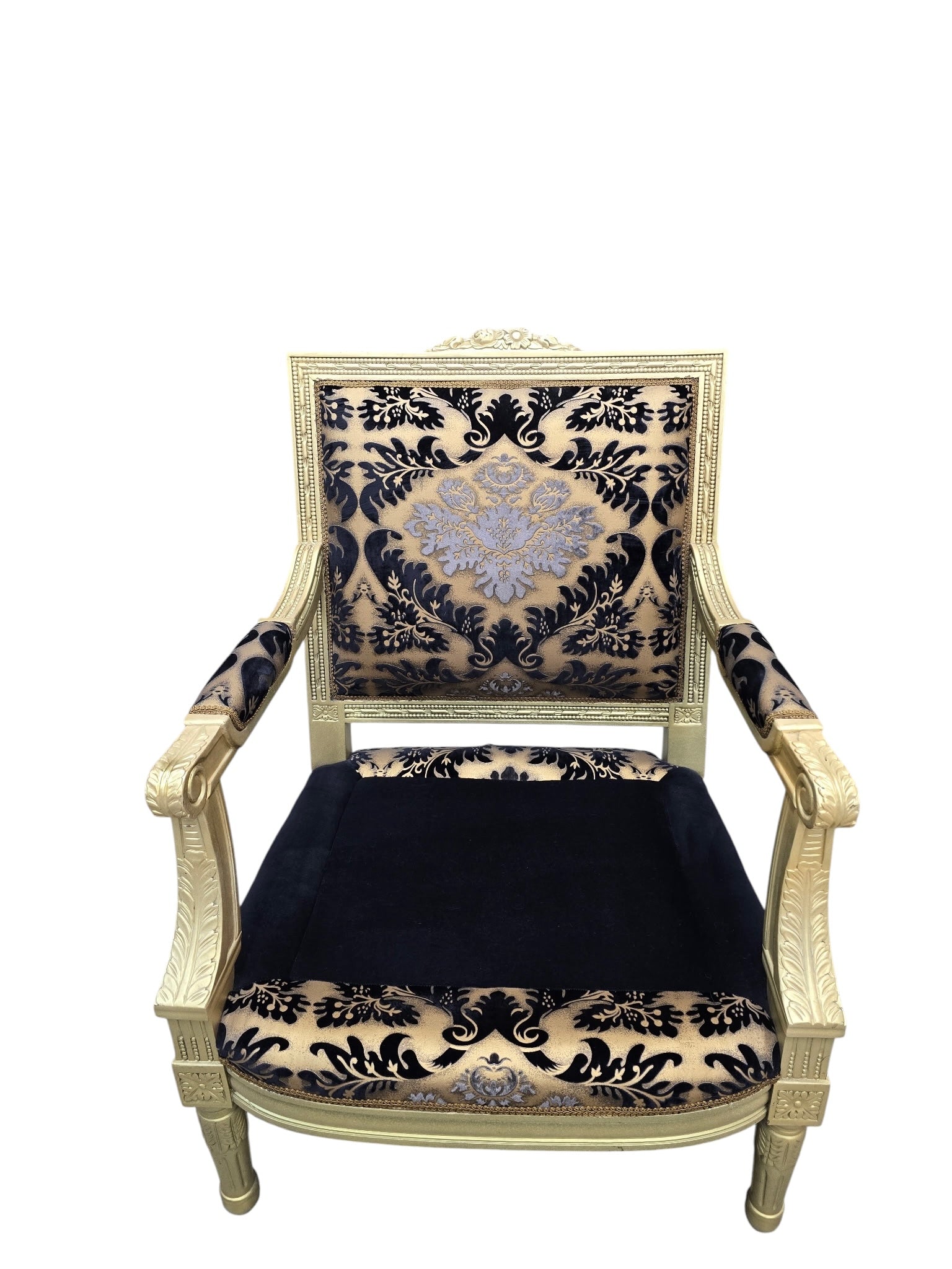 Antique Louis XVI Style Chairs Newly Reupholstered - Pair