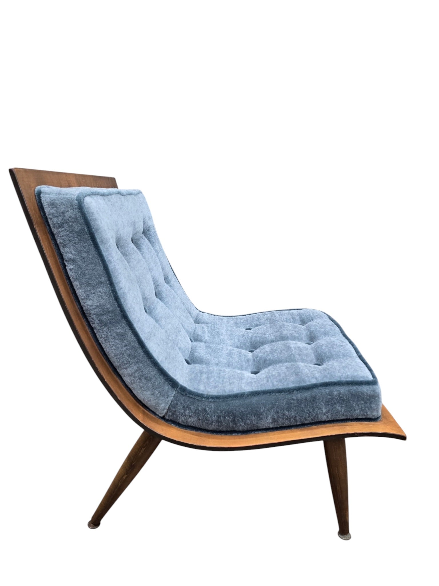 MCM Bentwood Scoop Chairs by Carter Brothers Newly Reupholstered - Set of 2