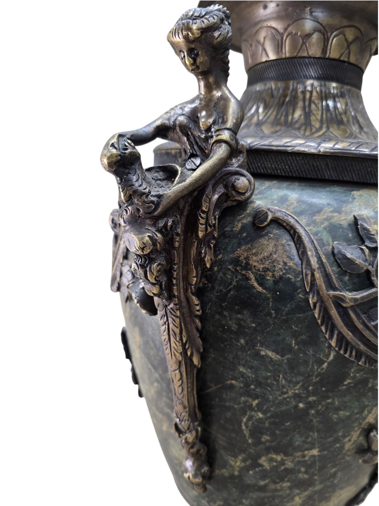 Antique French Louis XV Style Ornate Urns - Pair