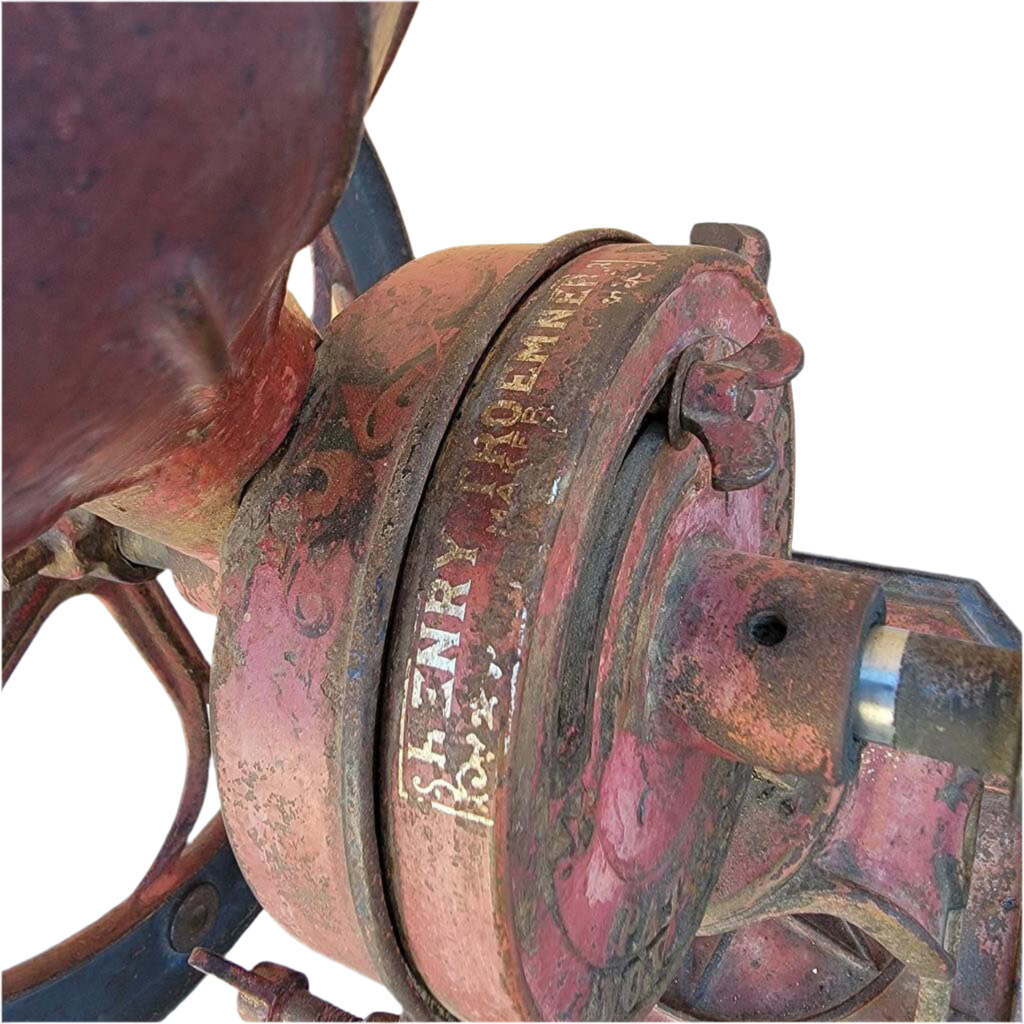 Antique Red Cast Iron Star Mill Co. Philadelphia No. 7 Coffee Grinder