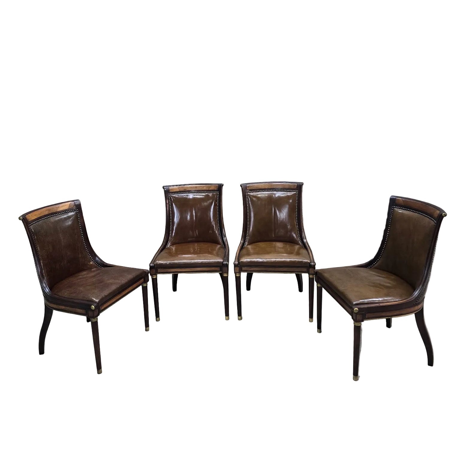Vintage Neoclassical Style Slipper Dining Chairs by Oxford LTD – 6