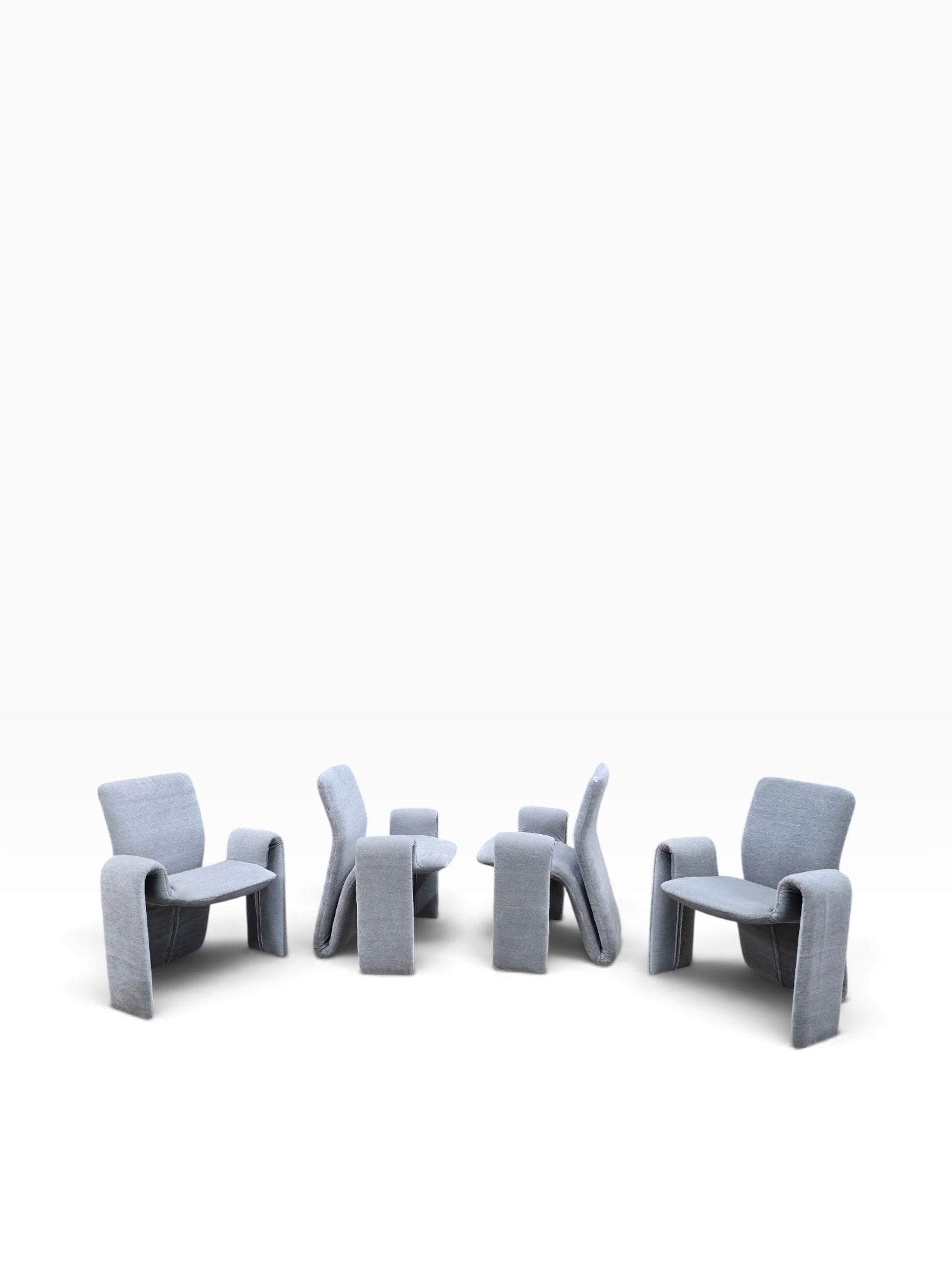 Postmodern Dining Chairs Newly Reupholstered by Steve Leonard - 4