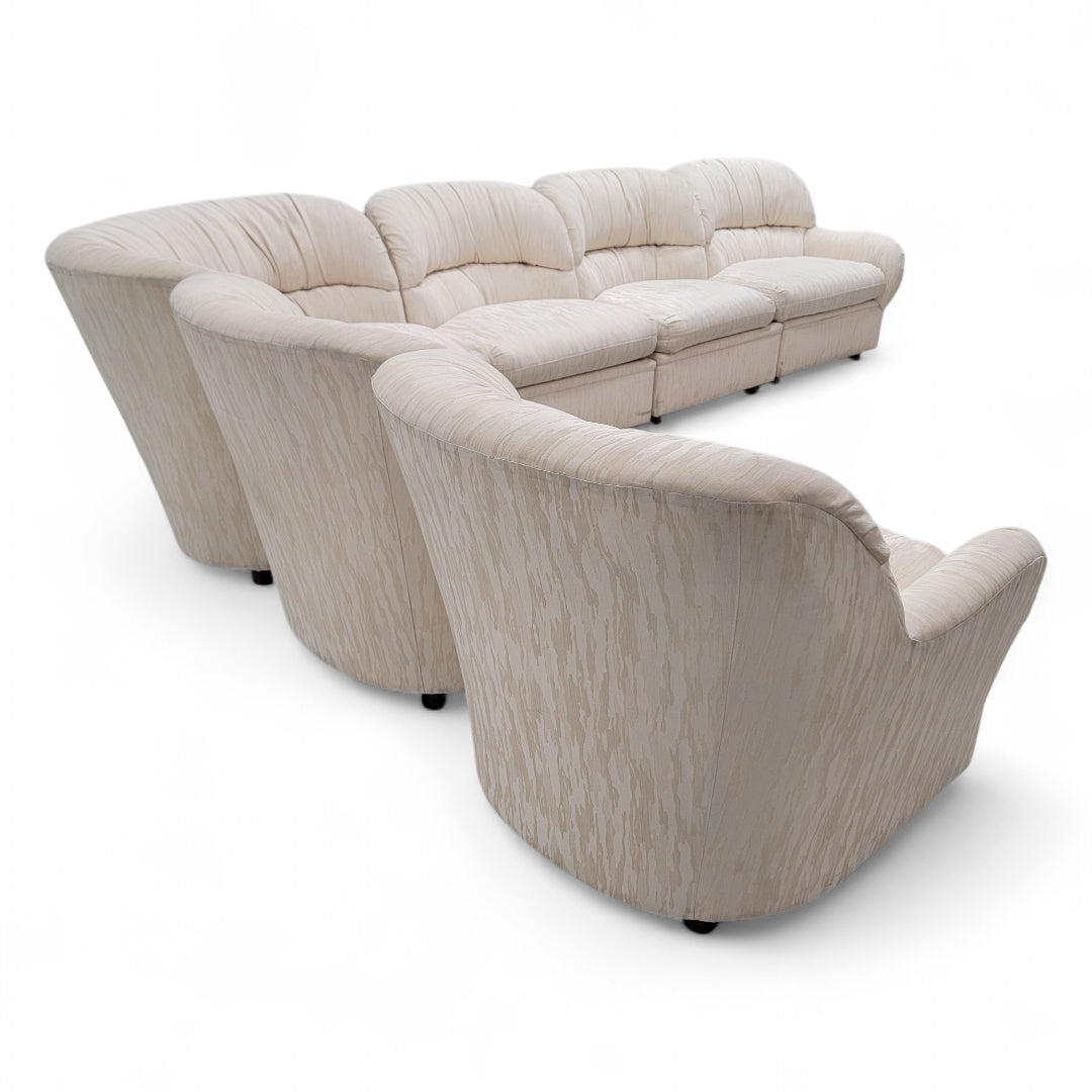 Vintage Mid Century Postmodern 6 Piece Modular Section Sofa by Drexel