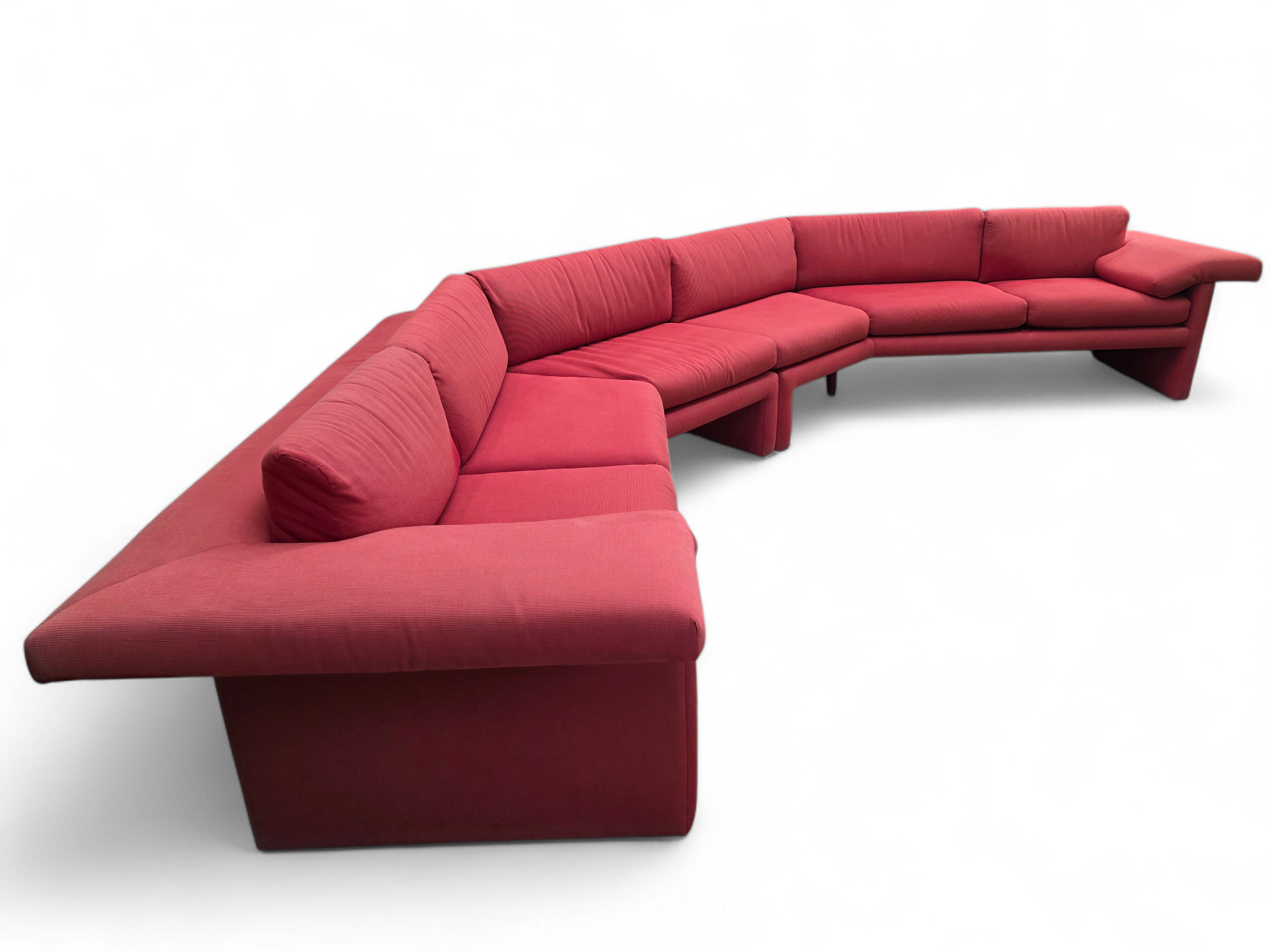 Italian Postmodern Vico Magistretti Style Large 2-Piece Sectional Sofa