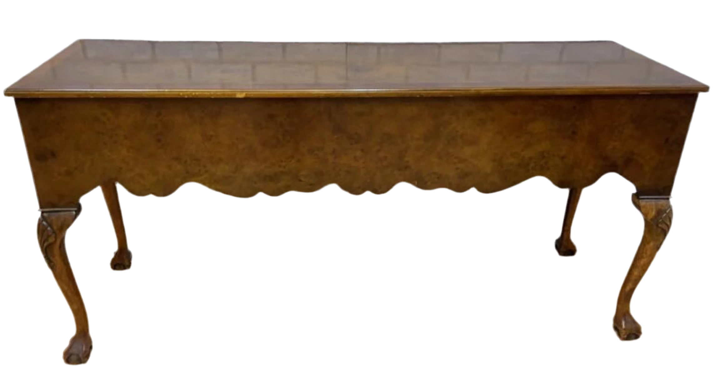 Antique Victorian Burlwood Sideboard with Claw and Ball Feet