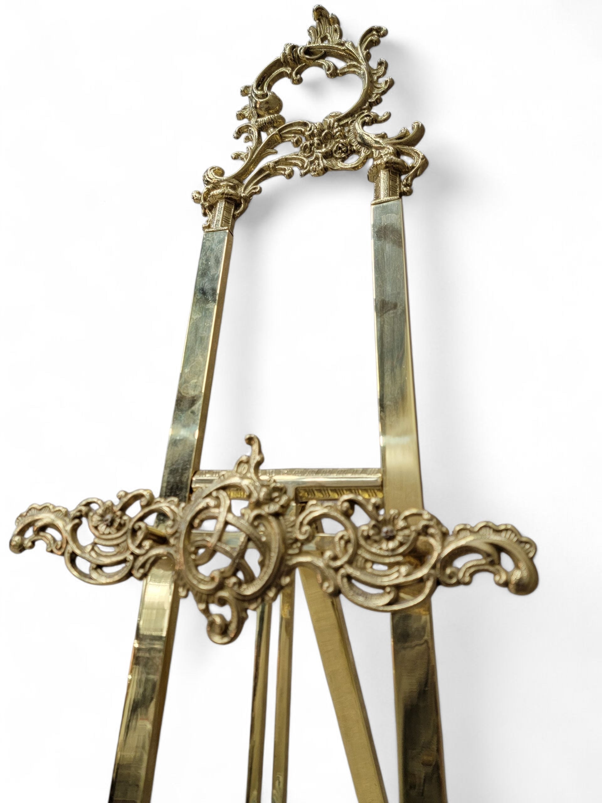 Vintage Italian Rococo Style Brass Painting Easel