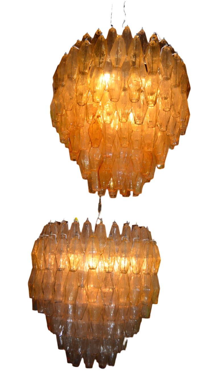 Vintage Modern Italian Glass Chandelier by Carlo Scarpa for Venini