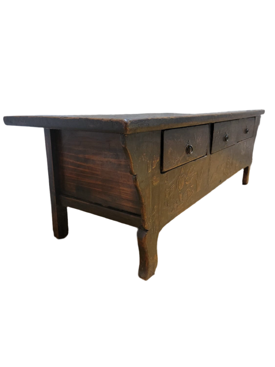 Antique Carved Shanxi Province Coffer Sideboard With Drawers