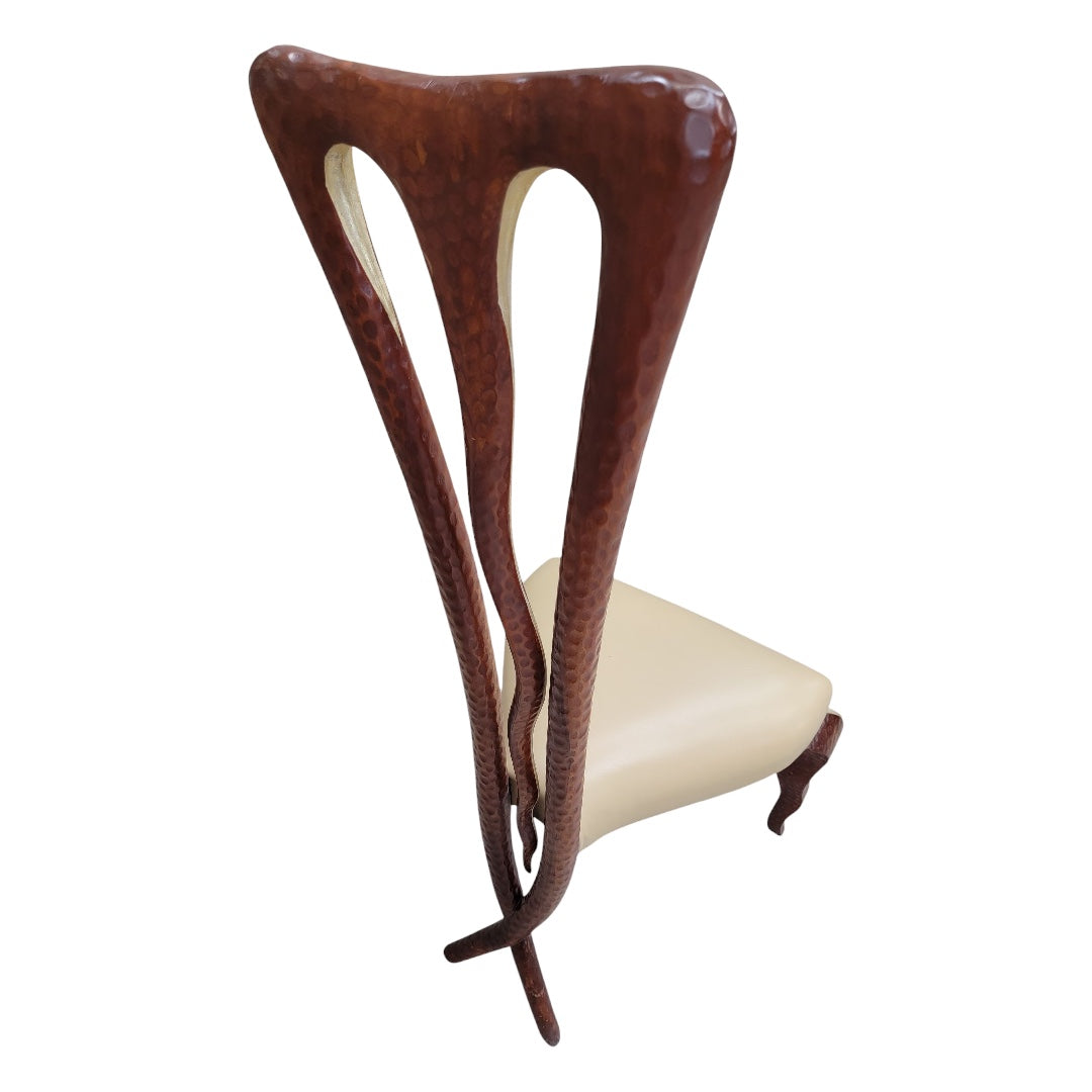 Vintage Christopher Guy Side Chair With Mahogany X-Leg Base