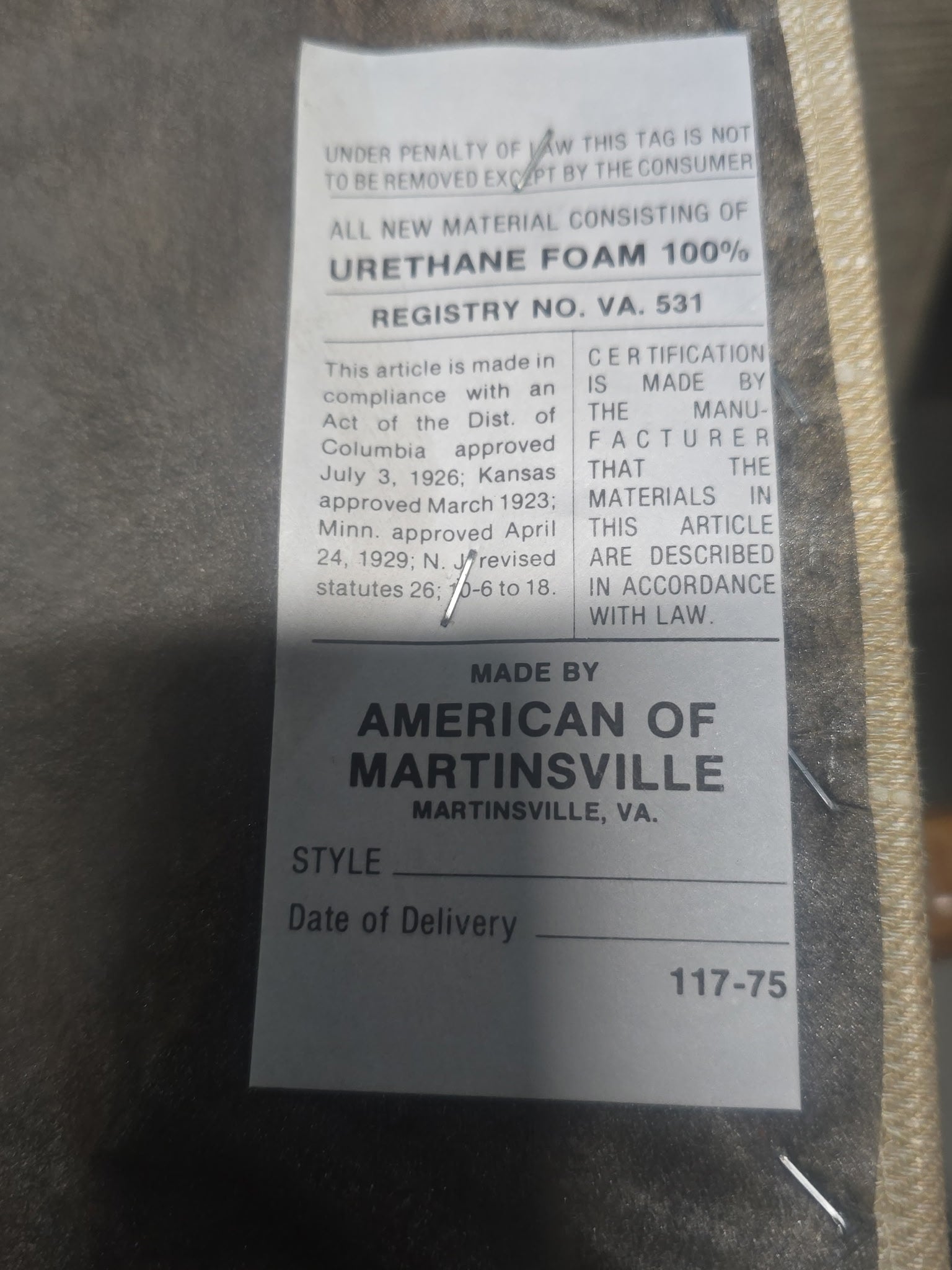 MCM American of Martinsville Cane Dining Chairs - 6