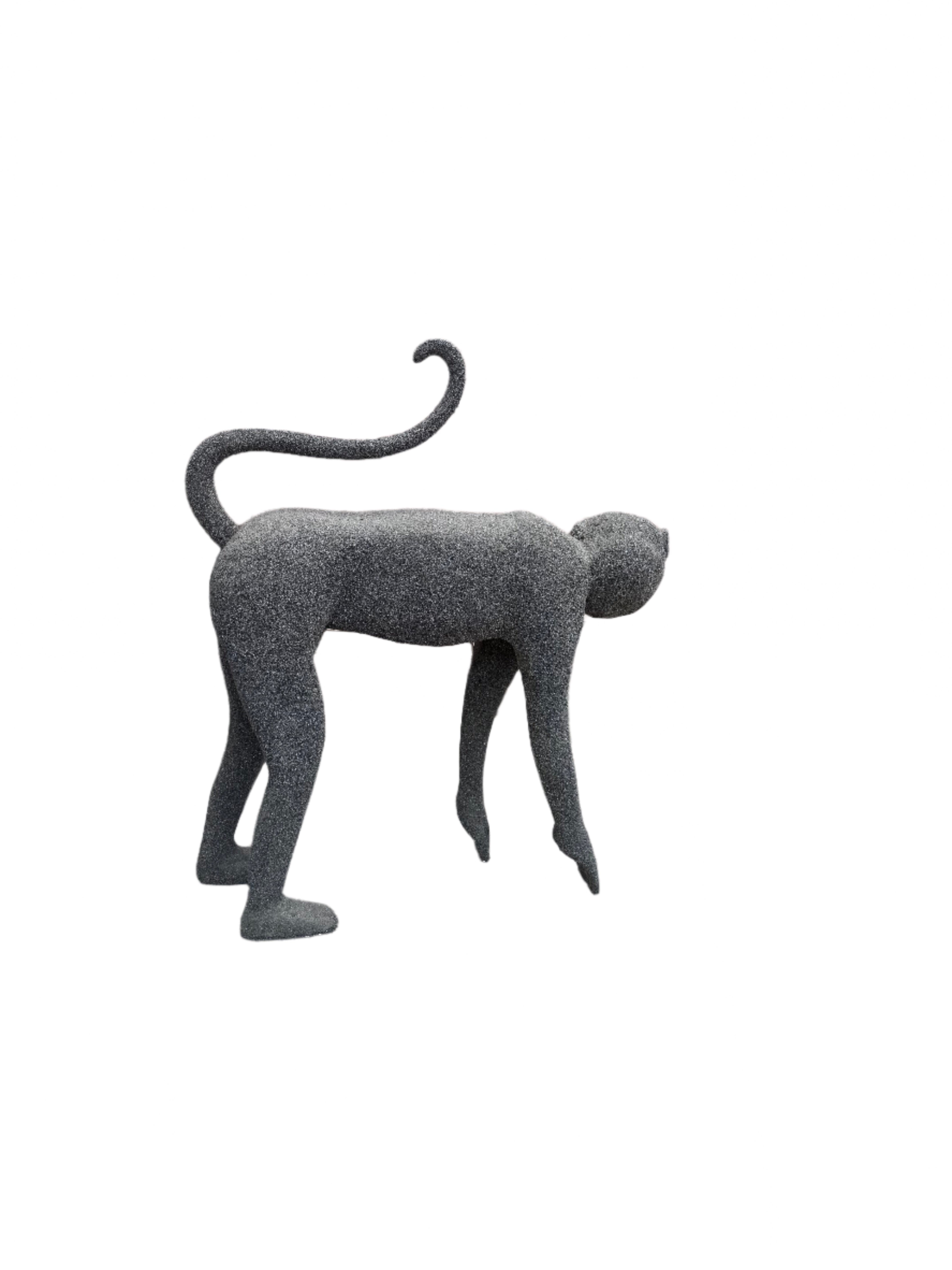 Mid Century Modern Crouching Monkey Sculpture