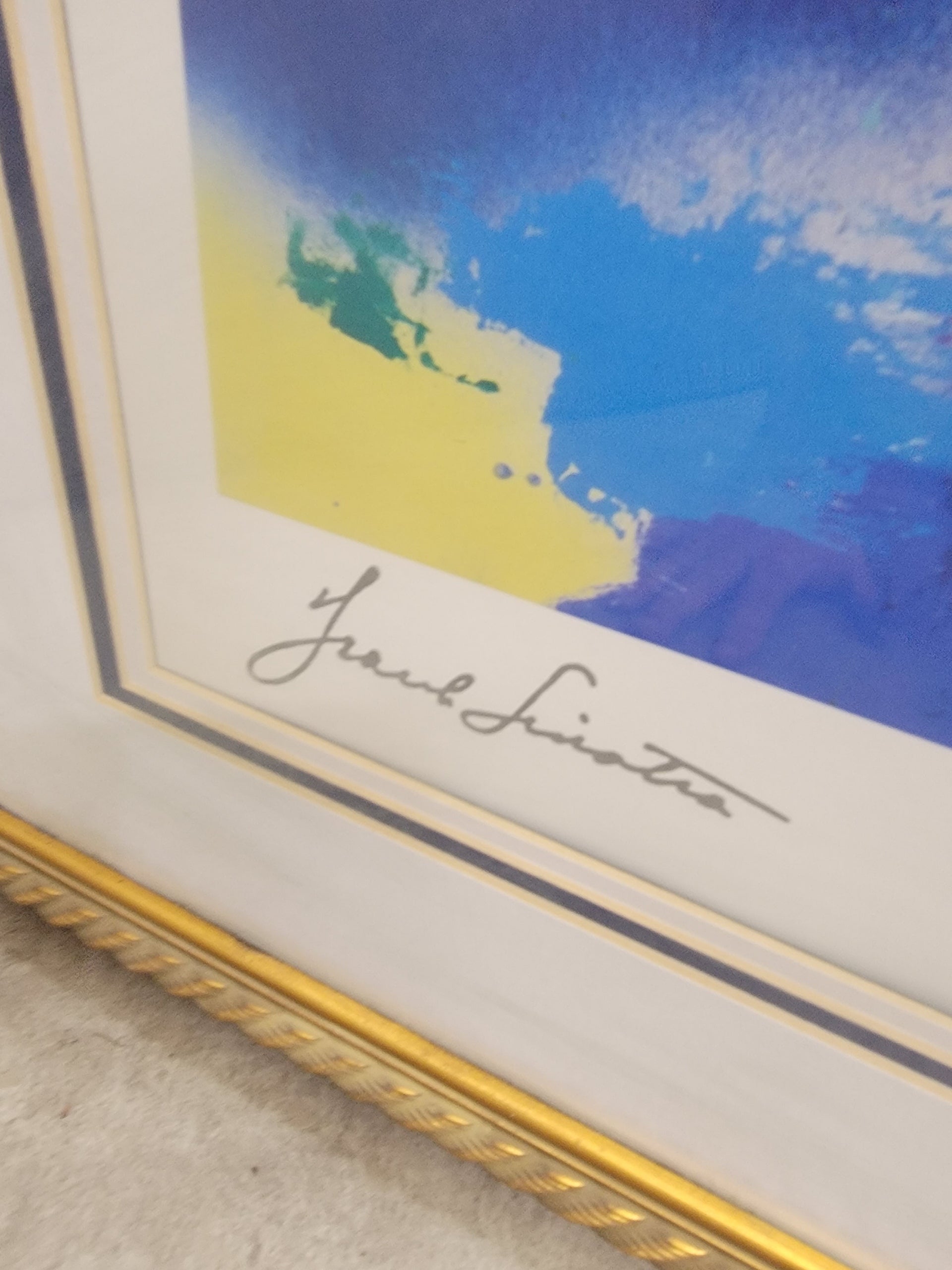 Leroy Neiman Frank Sinatra Custom Framed & Hand Signed Lithograph