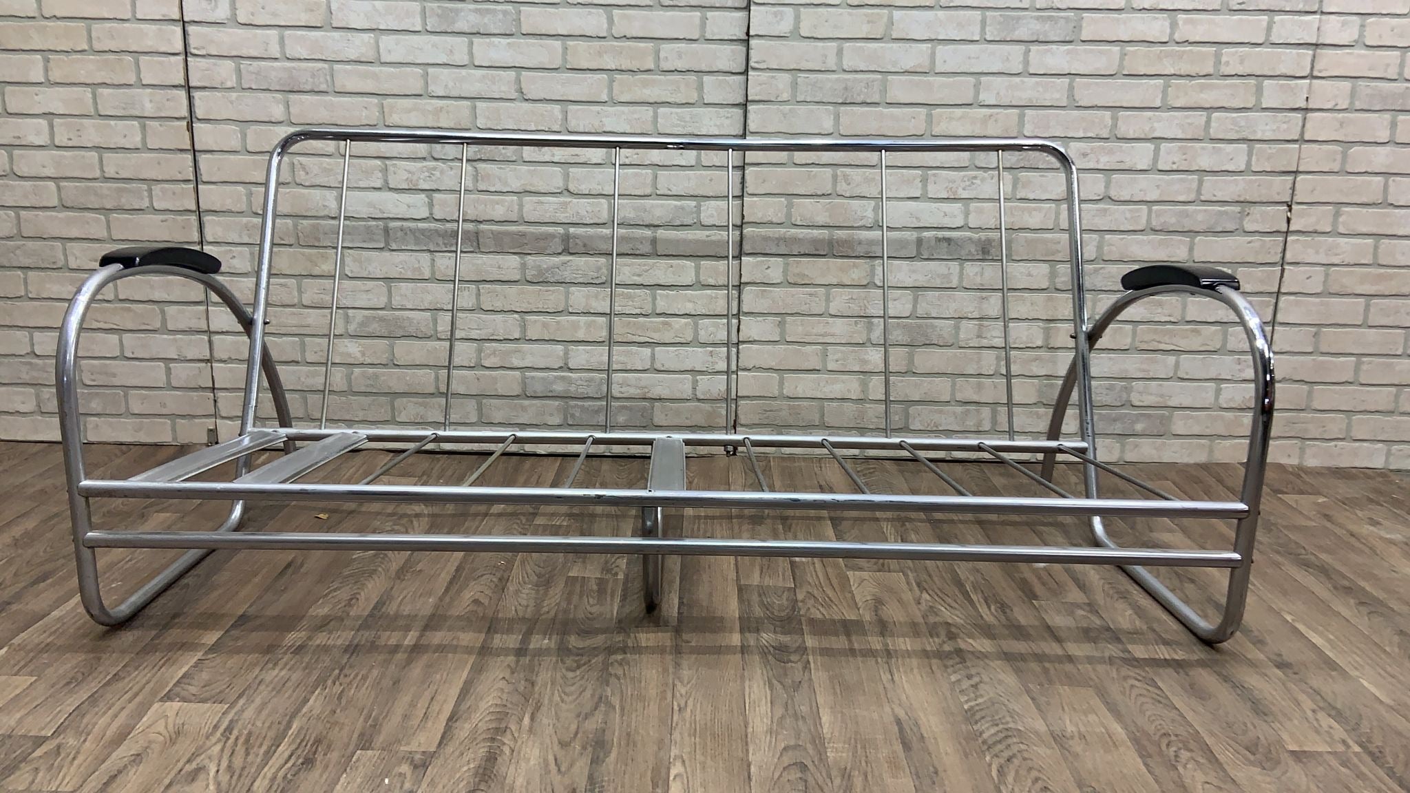 Art Deco Tubular Sofa & Lounge Chair by Kem Weber Newly Reupholstered