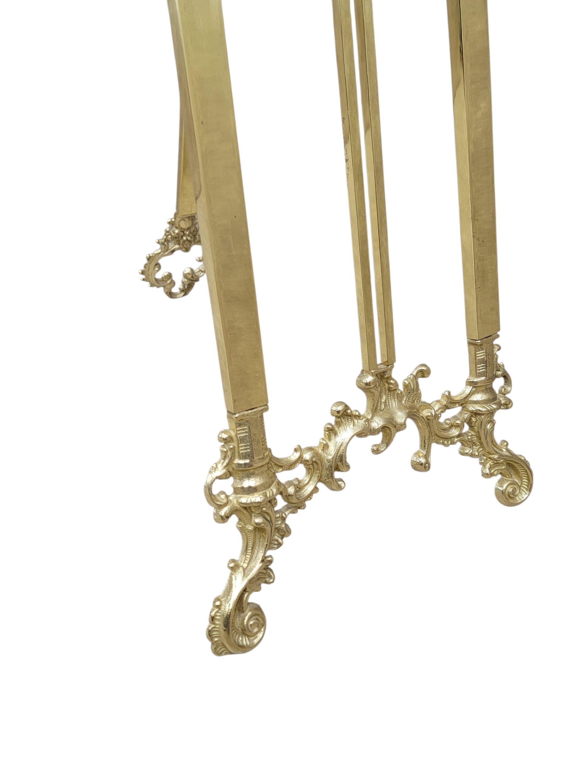 Vintage Italian Rococo Style Brass Painting Easel