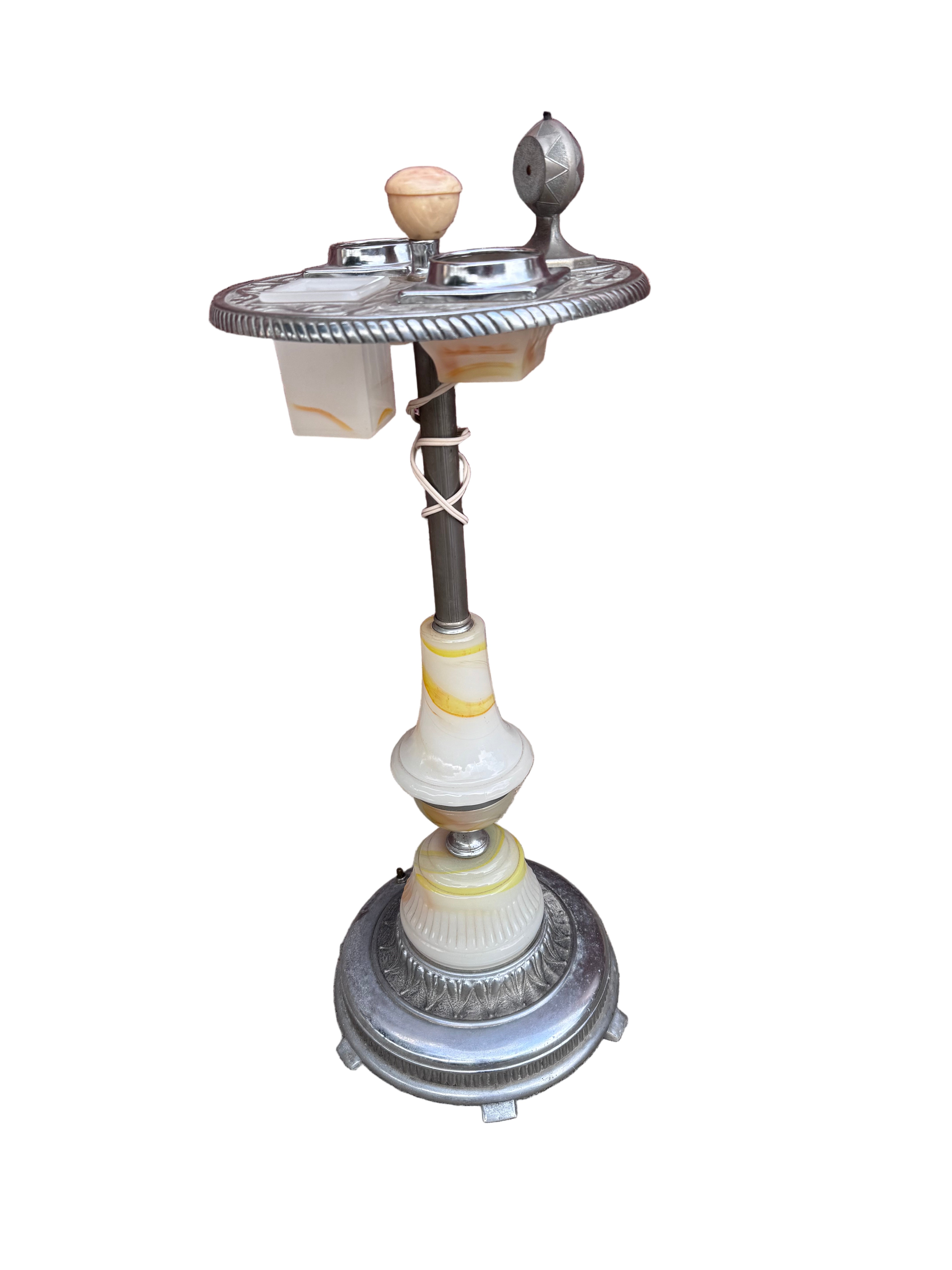 Vintage Art Deco Floor Smoking Stand Ashtray