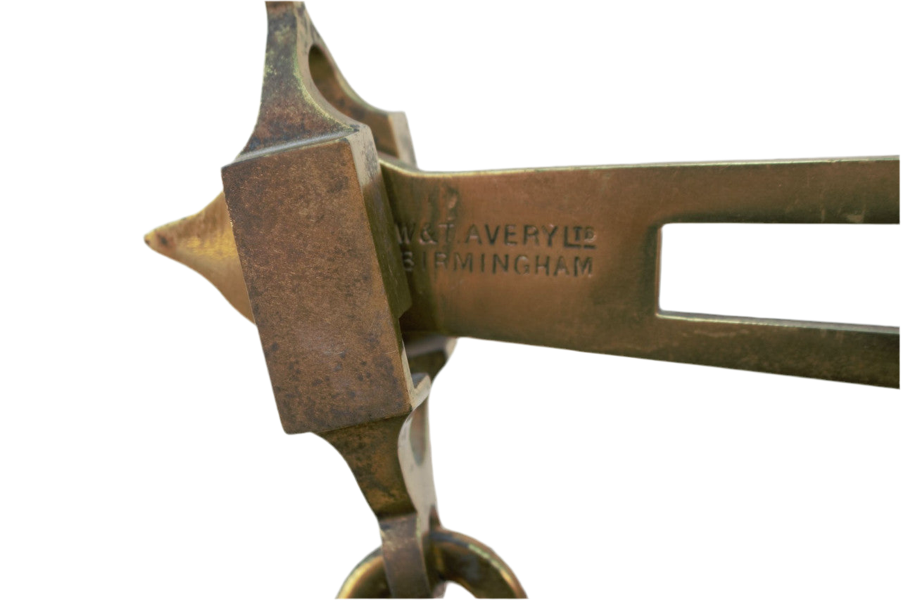 Antique English Victorian Brass W&T Avery of Birmingham Weighing Scale