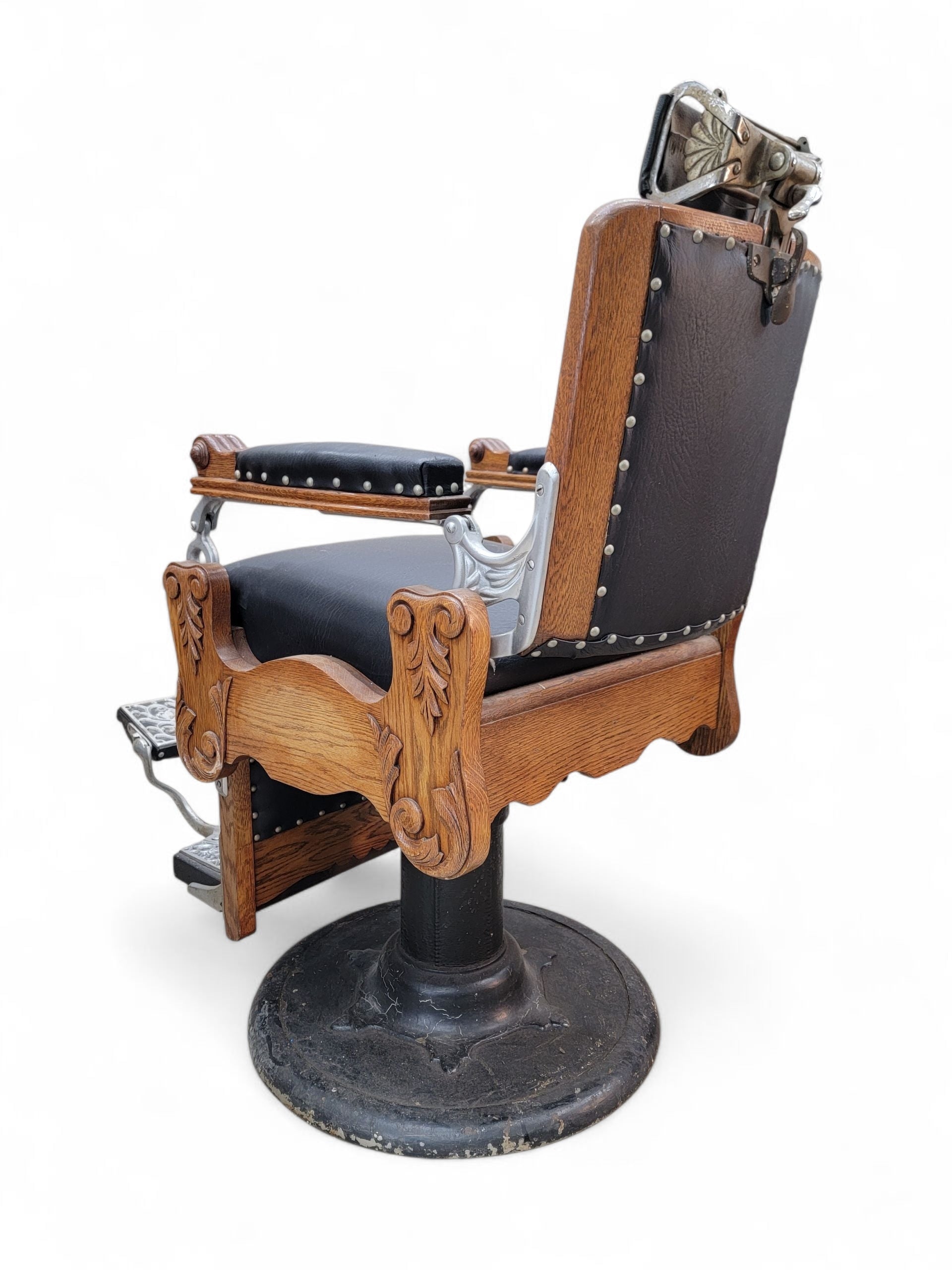 Antique Imperial Barber Chair by Melchior Bros. Barber Chair Company