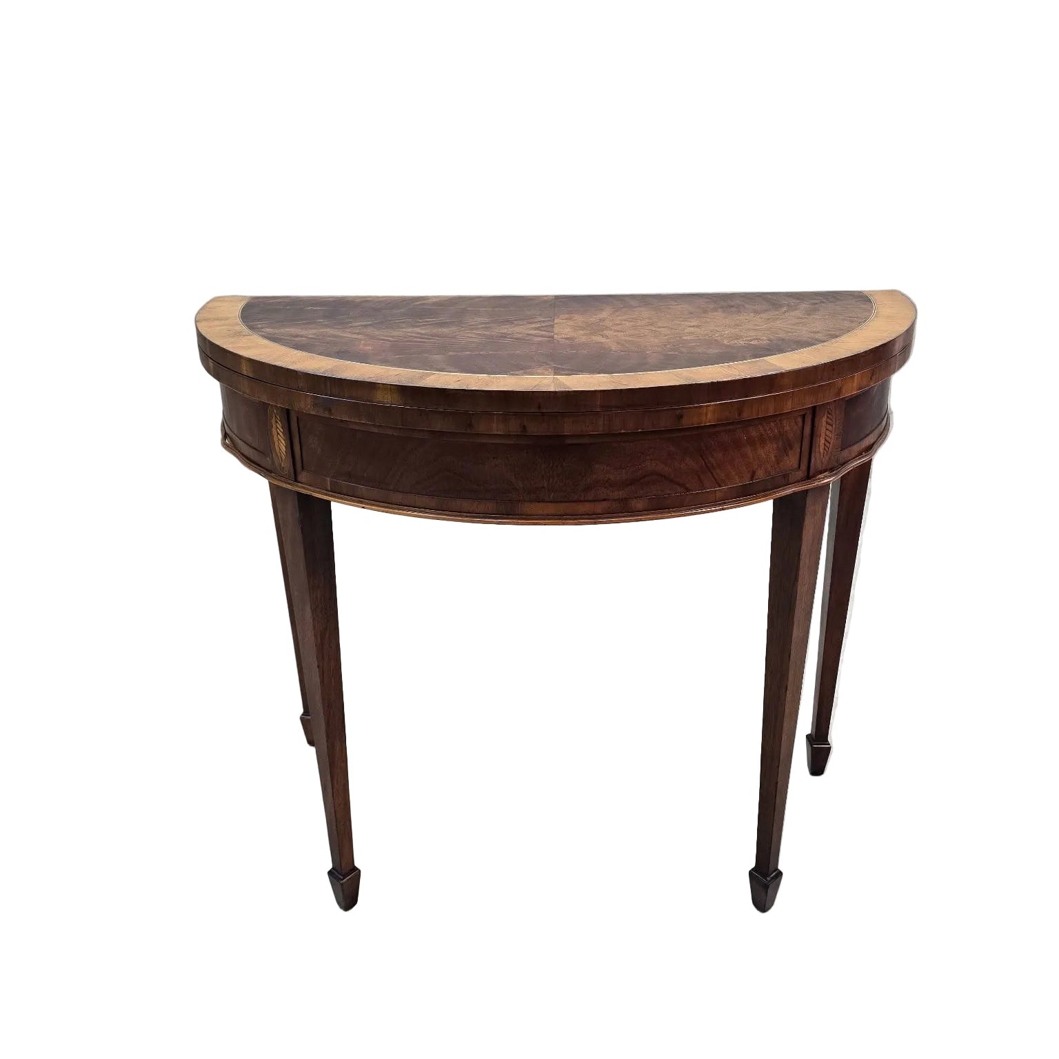 Vintage Folding Demilune Flip-Top Table