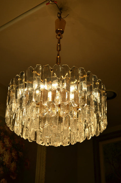 J. T. Kalmar Palazzo Ice Glass Chandelier Flush Mount