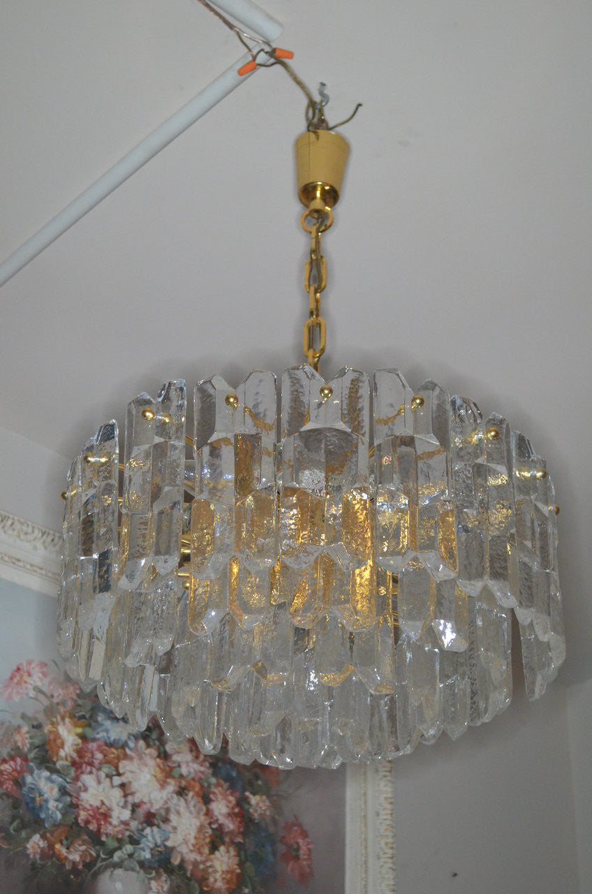 J. T. Kalmar Palazzo Ice Glass Chandelier Flush Mount