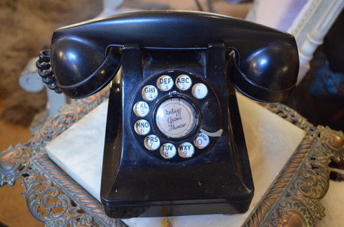 Vintage Bell System Black Rotary Phone