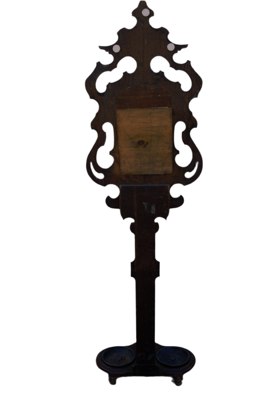 Antique Victorian Hall Tree with Mirror