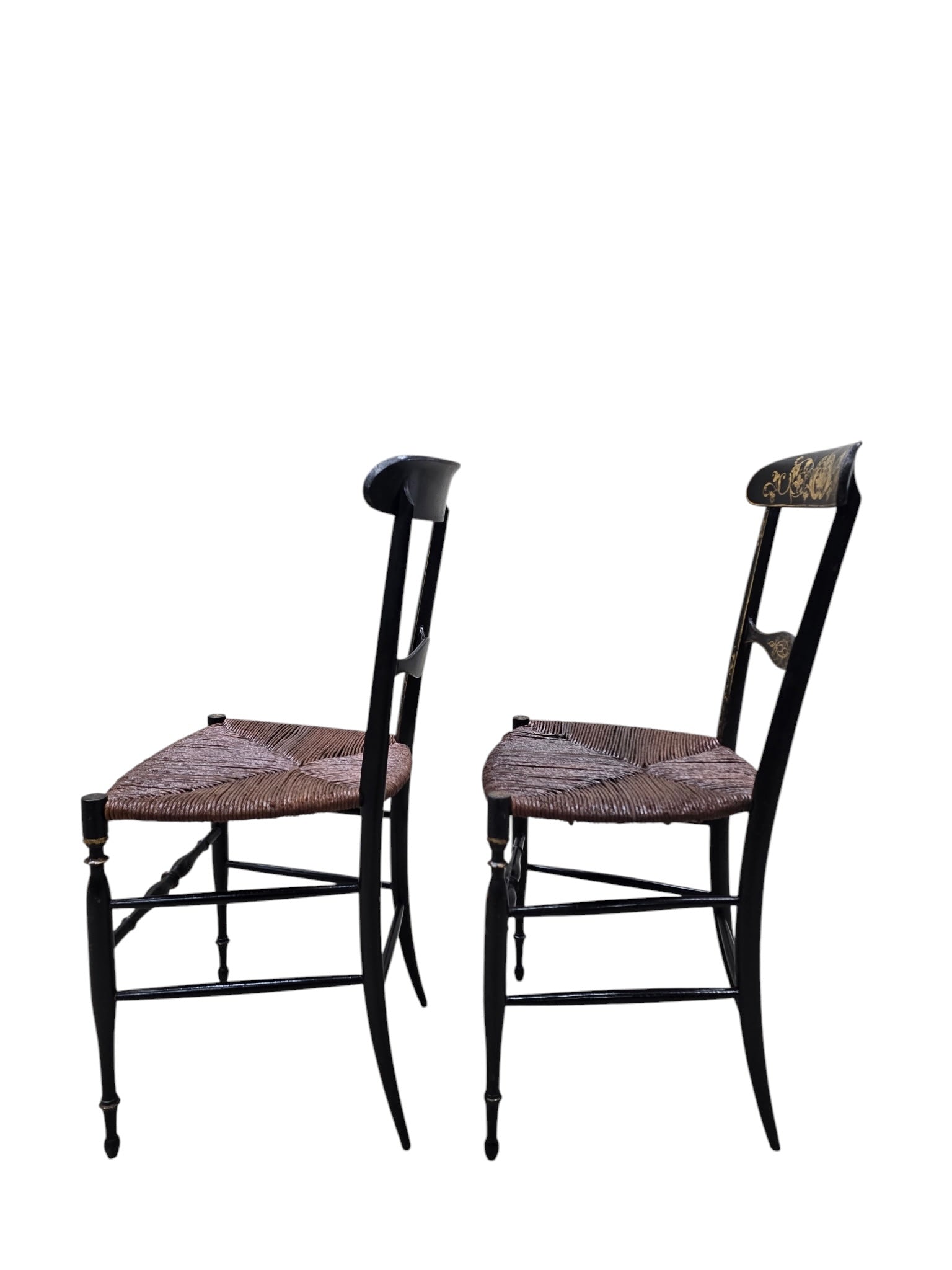 NEW - Antique Italian Side Chairs by Fratelli Levaggi and Giuseppe Gaetano Descalzi - Pair