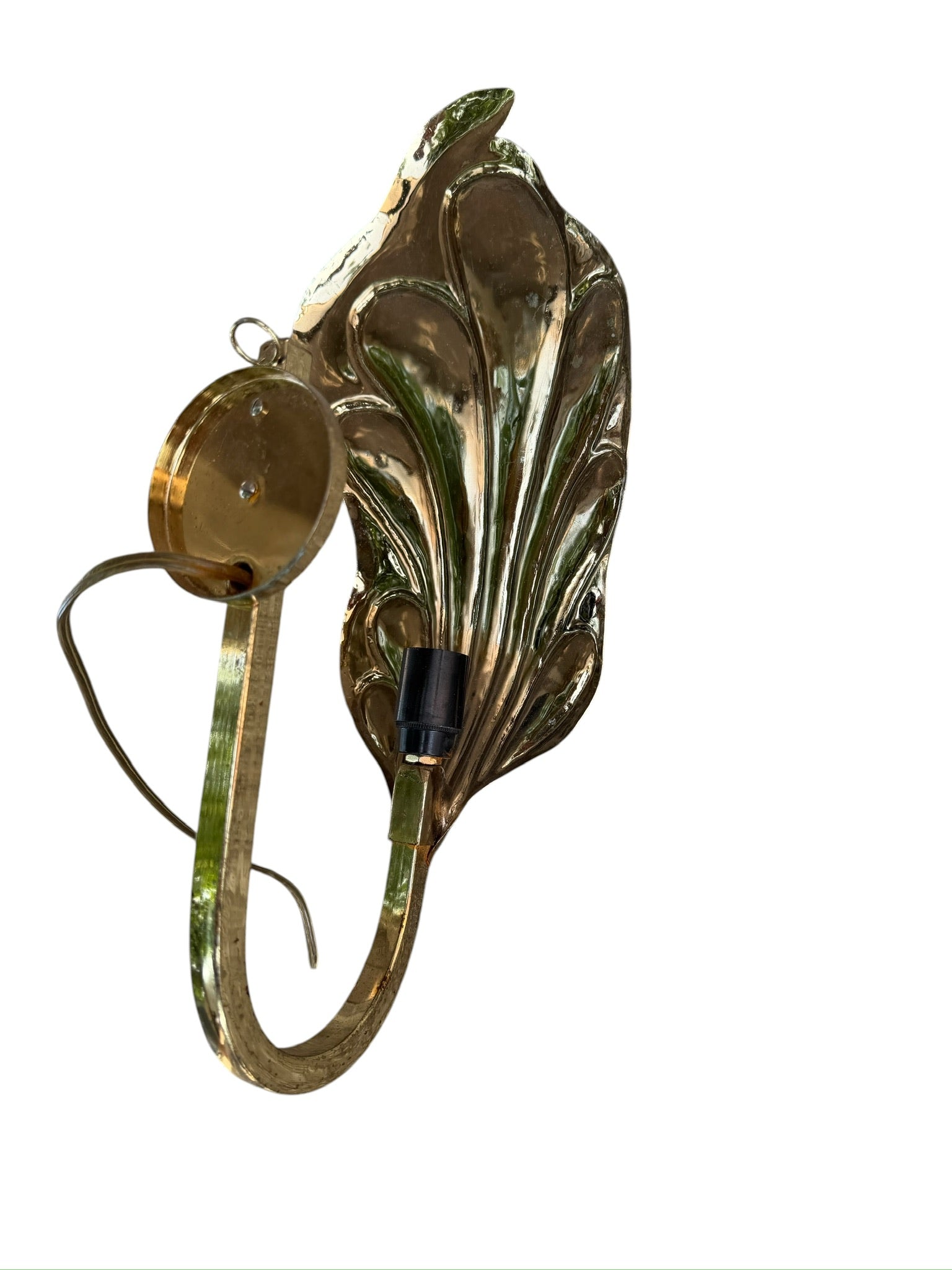 Italian Leaf Wall Sconce by Carlo Giorgi and Tommaso Barbi