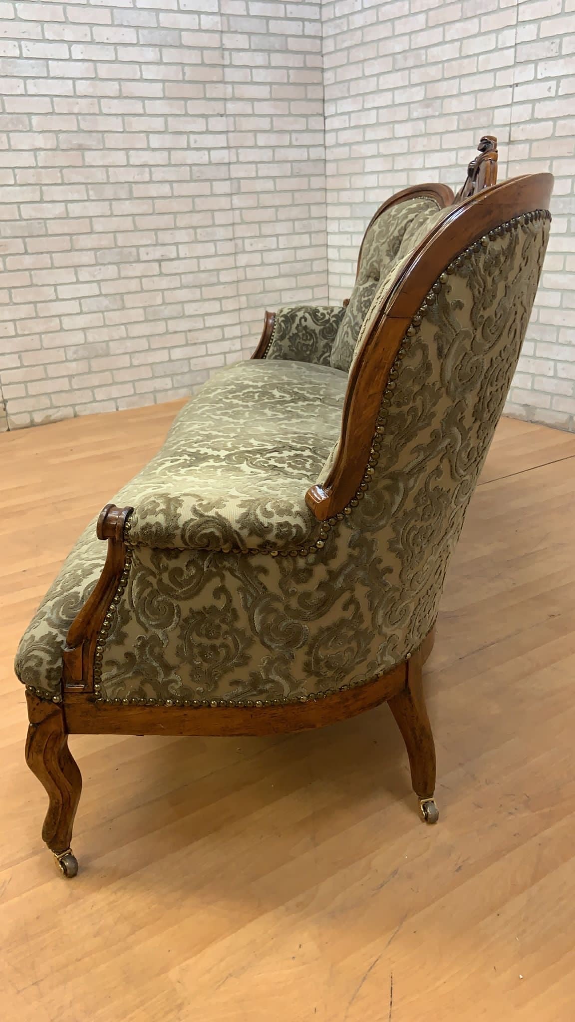 Antique Victorian Style Carved Ornate Sofa for Upholstery