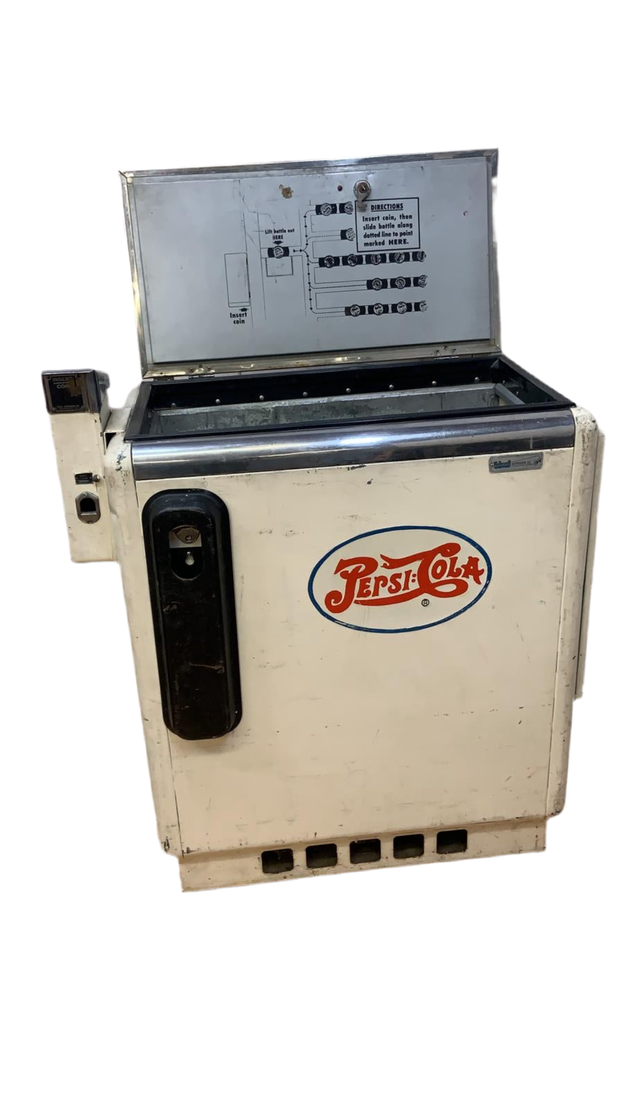 Vintage Classic Pepsi Slide Cooler Vending Machine